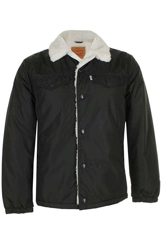 Size S Levi's Sherpa Coach Trucker Jacket - Men's Slick Graphite