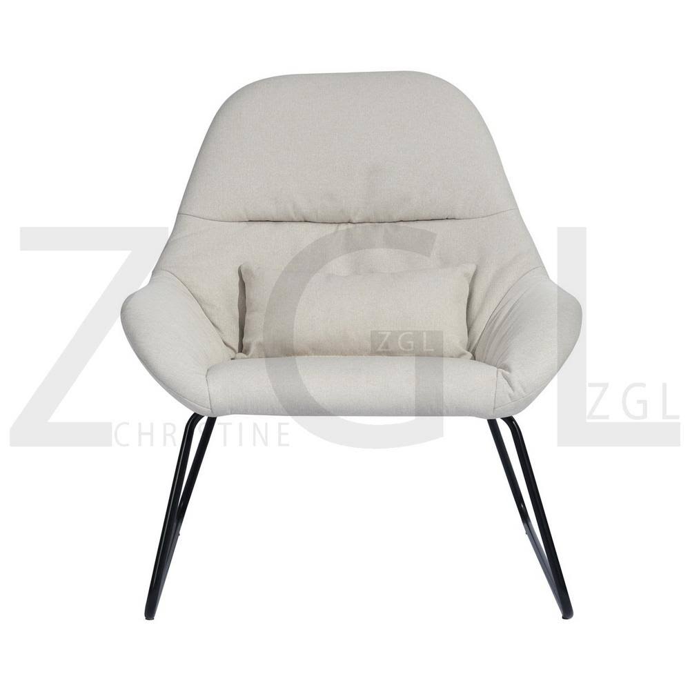 Furniturer Leisure Chair Beige Armrest Backsupport