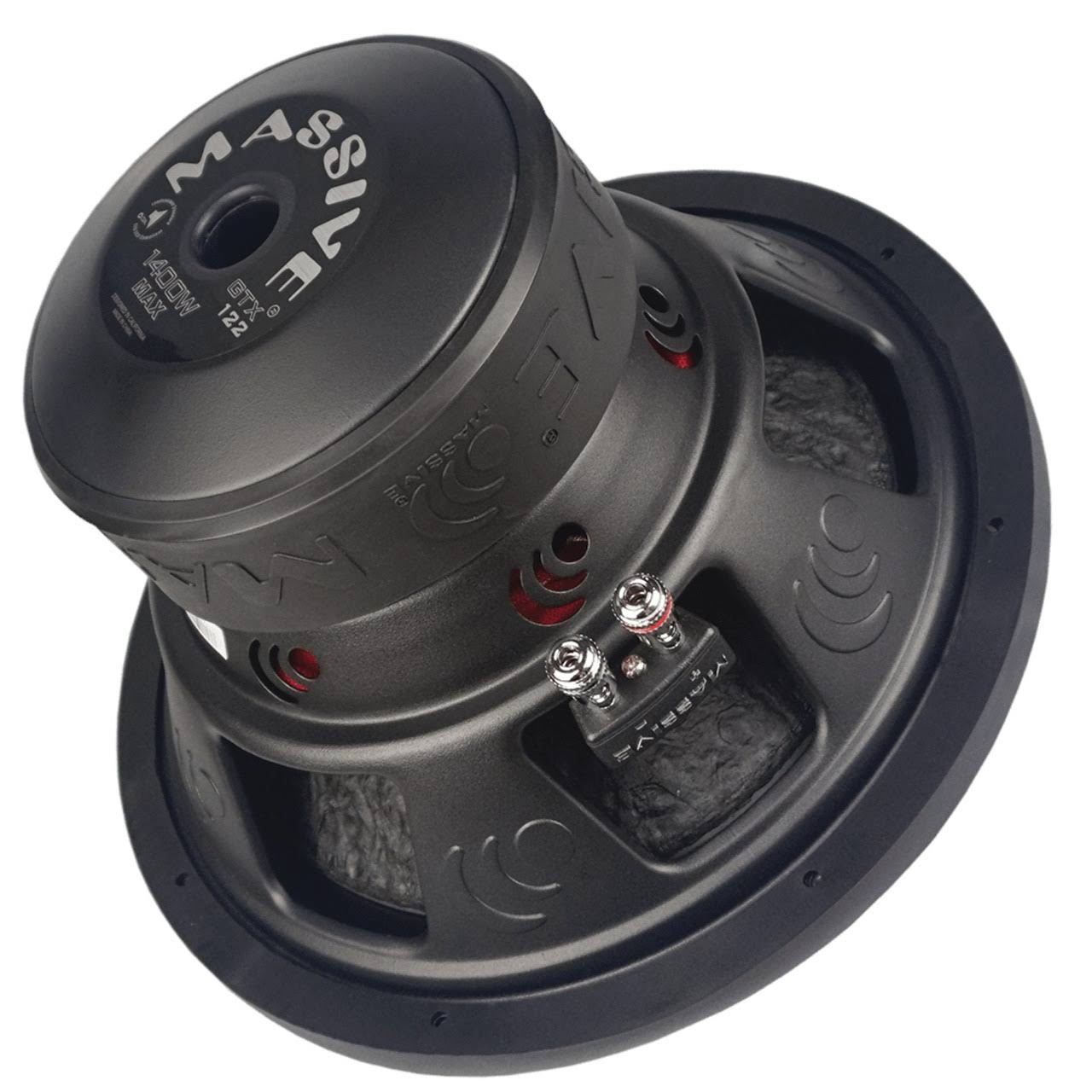 Massive GTX122 400 Watts 12x22 Dual 2 Ohm Car Audio Subwoofer