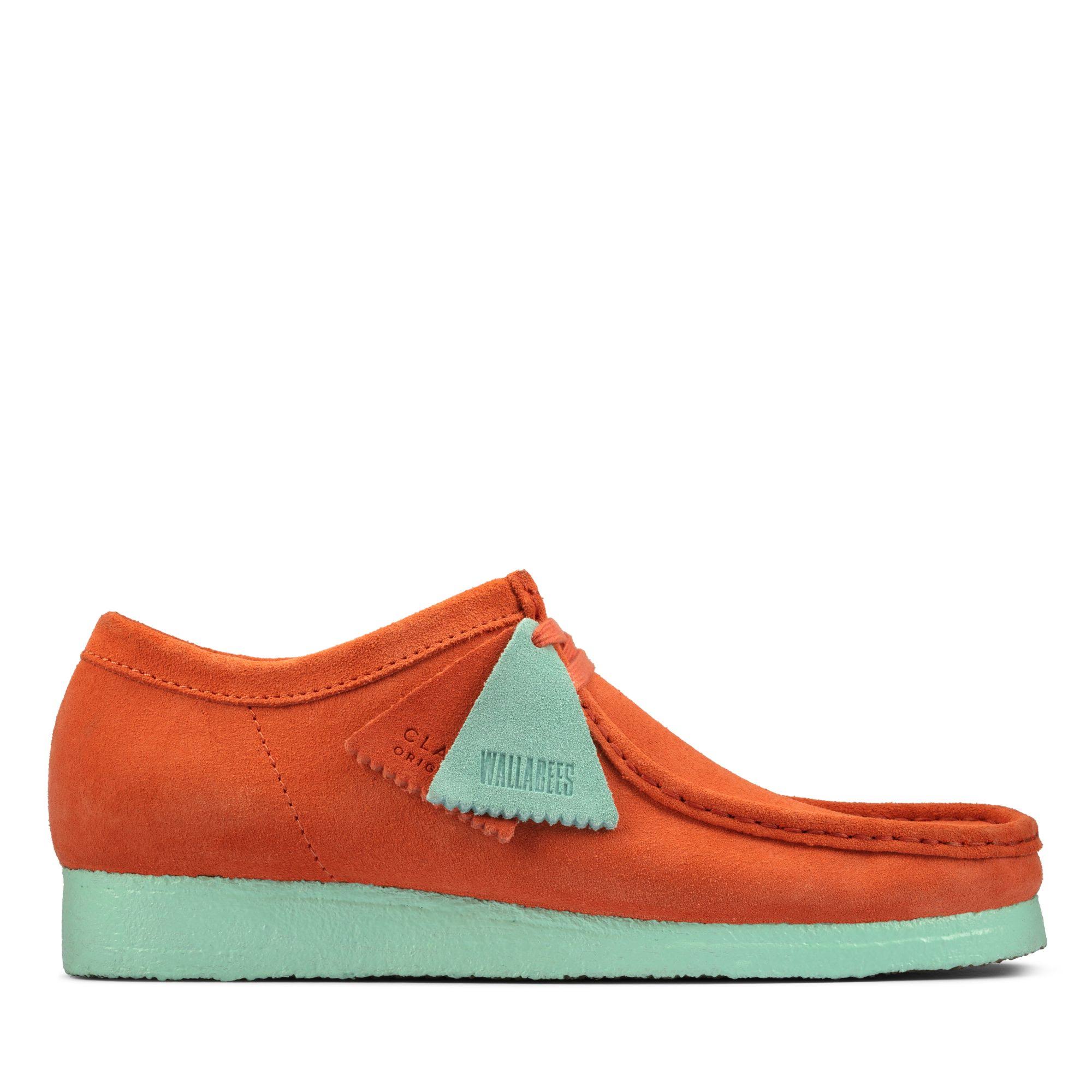 Clarks Men's Wallabee Coral/Mint Combination Orange - 9.5