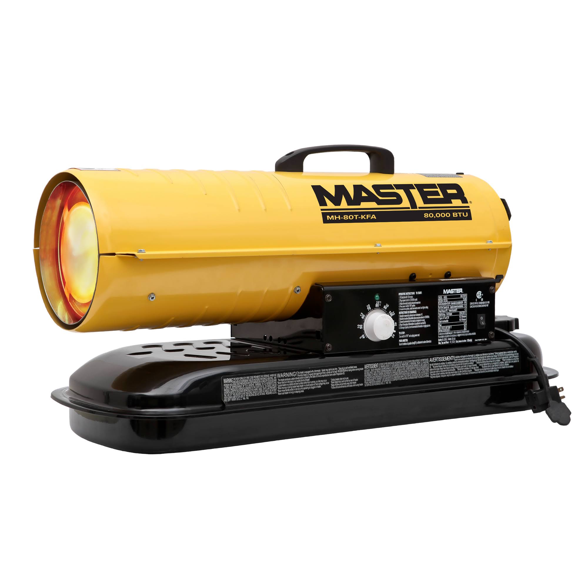 Master 80,000 BTU Kerosene Forced Air Torpedo Heater, MH-80T-KFA