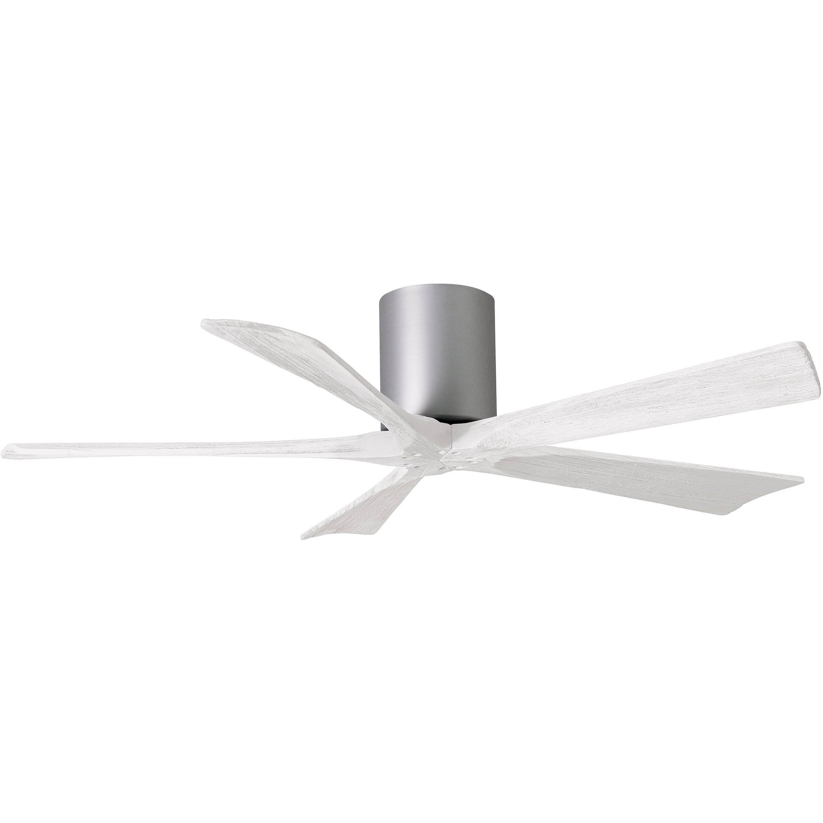Matthews Fan Co IR5H-BN-MWH-52 Irene 52 inch Brushed Nickel with Matte White Blades Ceiling Fan Atlas