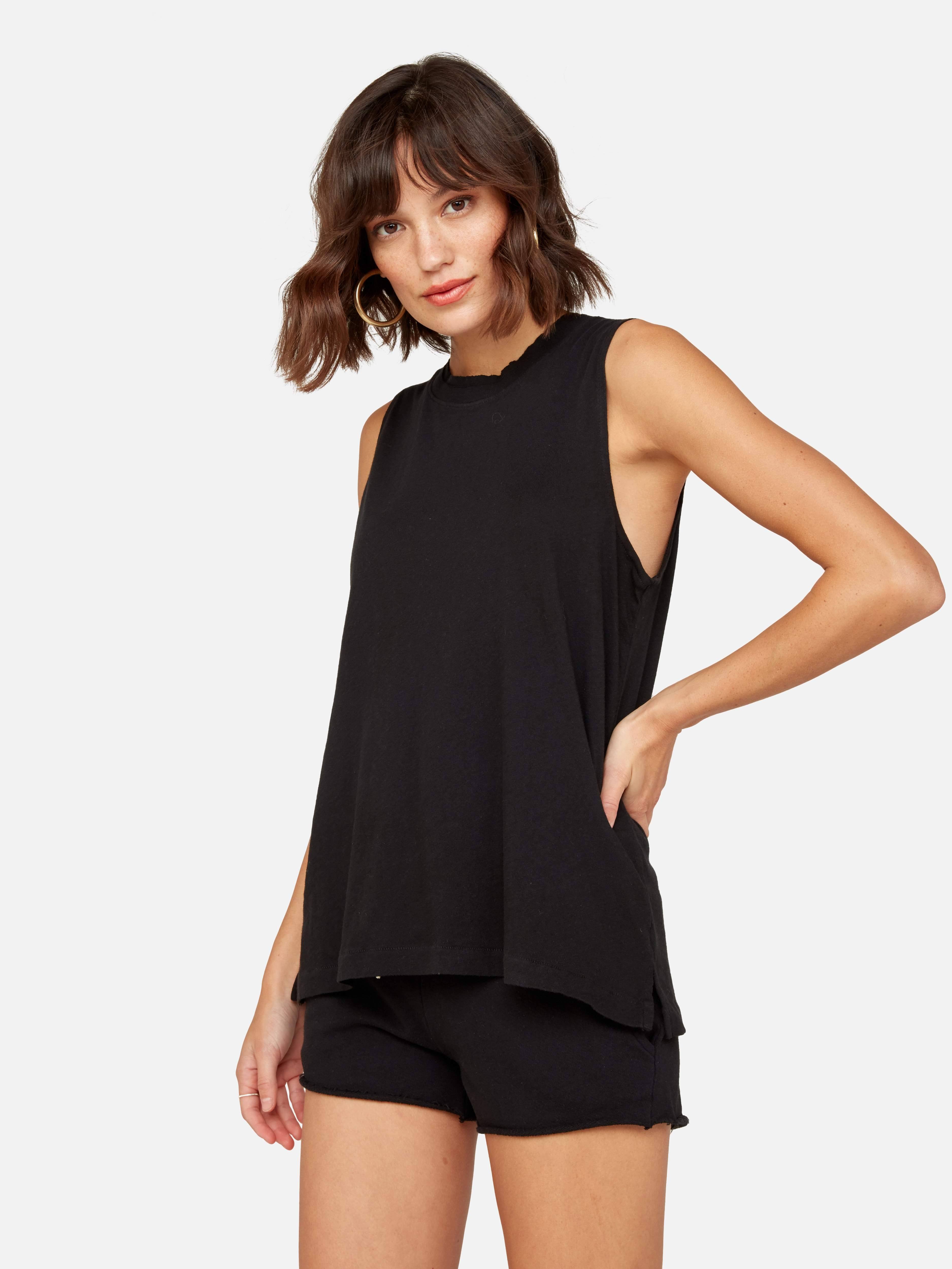 Organic Cotton Vintage Tank Jet Black / S