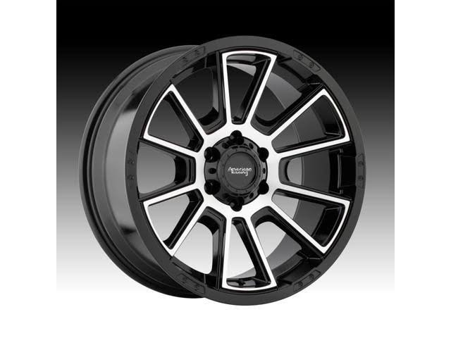 American Racing AR933 Intake Gloss Black Machined 17x8.5 5x127 18mm (AR93378550518)