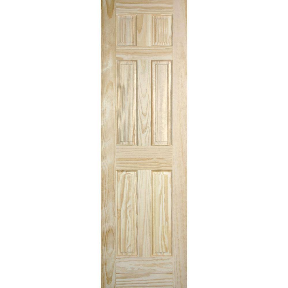 Masonite 24 in. x 80 in. Radiata 6 Panel Solid Core Unfinished Pine Interior Door Slab