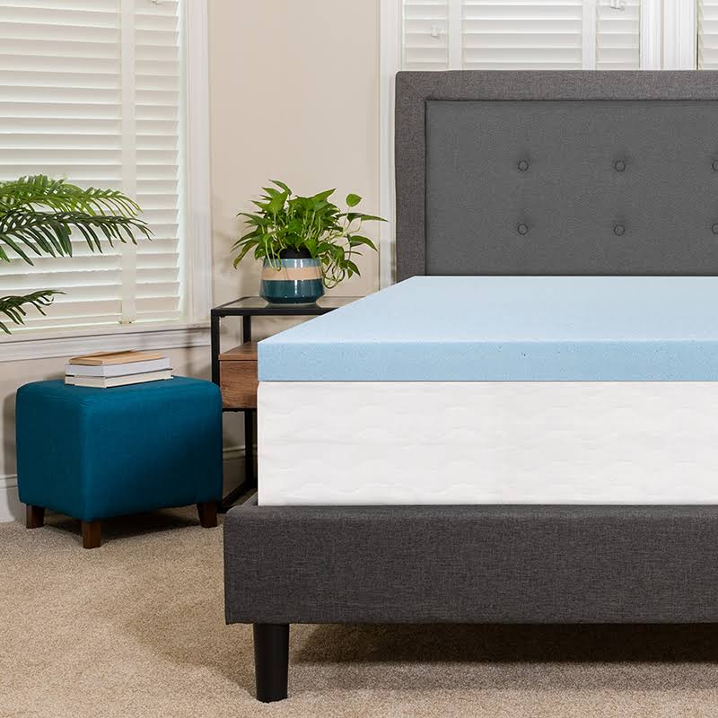 Capri Comfortable Sleep 3 inch Cool Gel Memory Foam Mattress Topper - King
