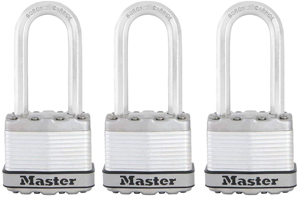 Master Lock Pack of 3 Identical 45mm High Security Keyed Padlocks