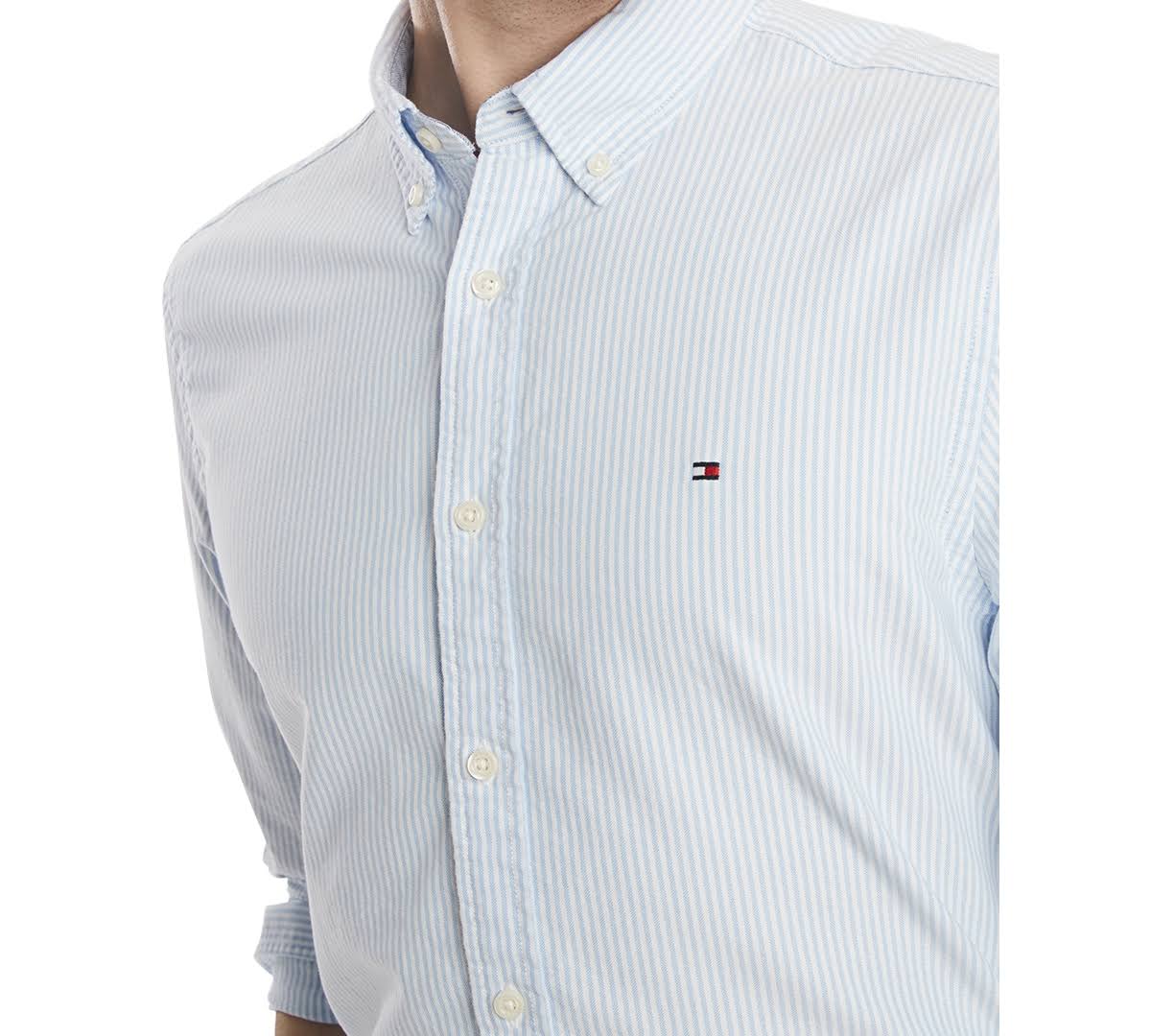 Tommy Hilfiger Men's New England Oxford Long Sleeve Woven Shirt - Precious Pink - S