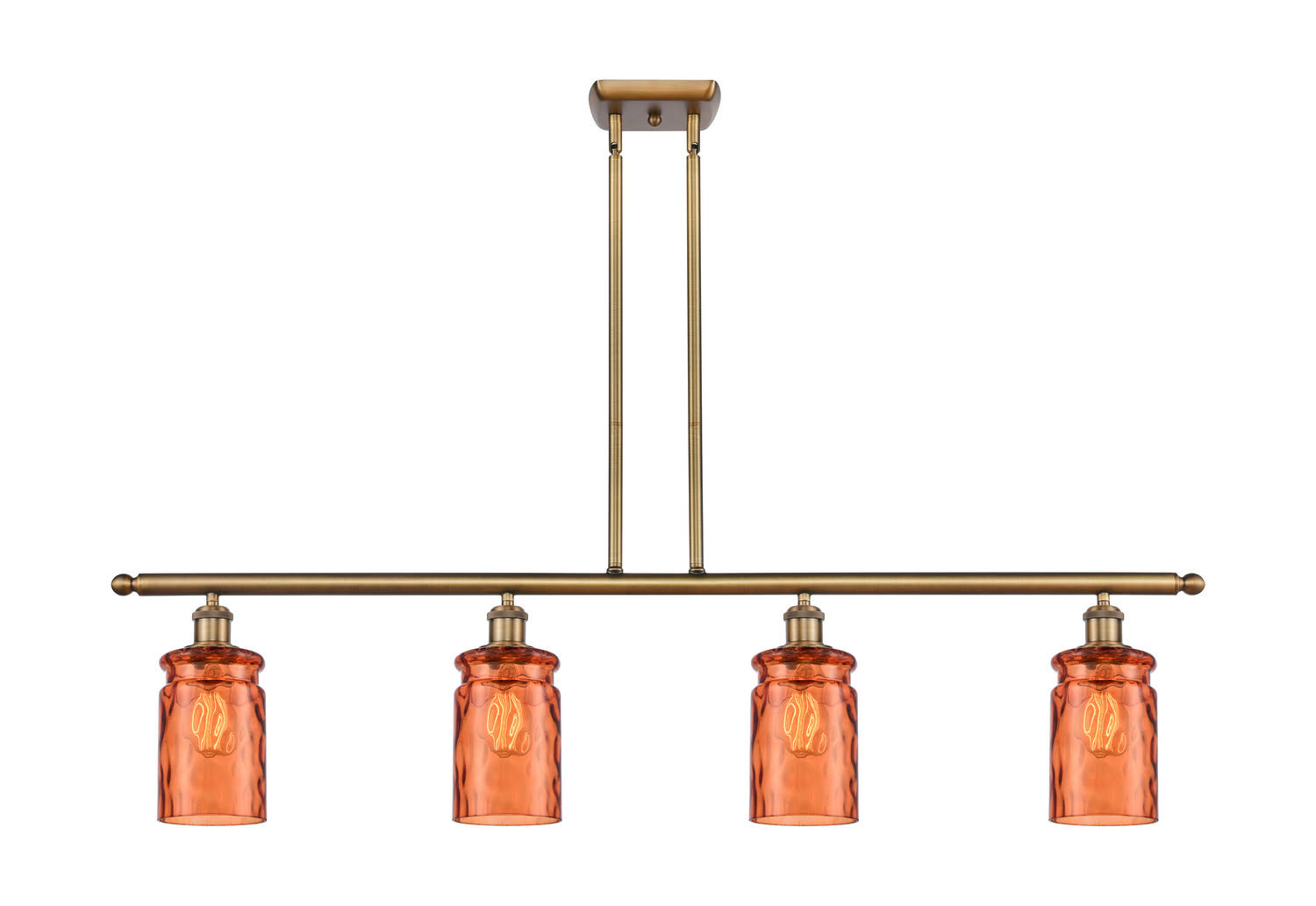 Innovations Lighting-Candor 4 Light Island Light-516-4I-BB-G352-TUR-LED