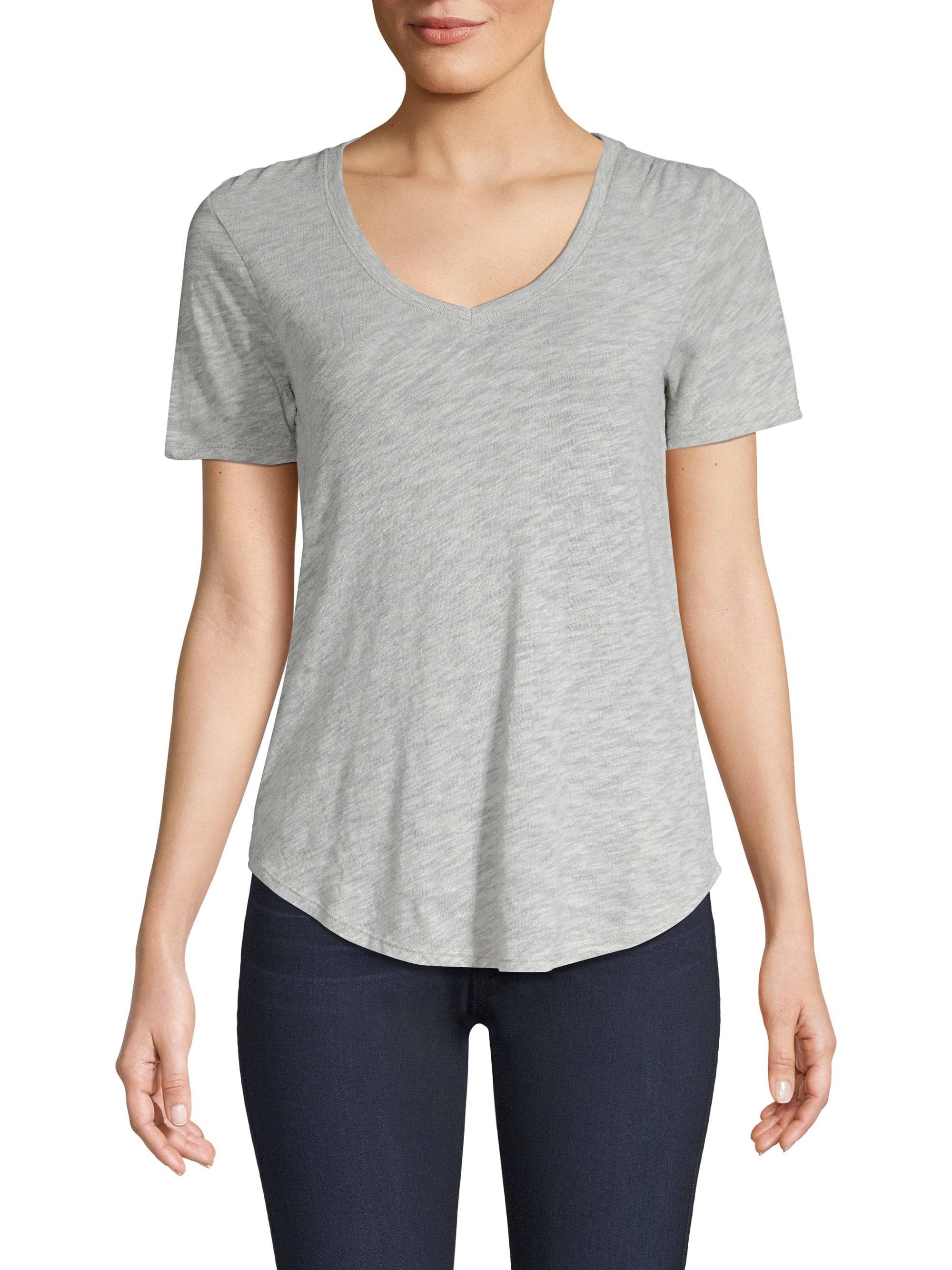 ATM Anthony Thomas Melillo | Slub Jersey Classic V-Neck Tee - Heather Grey | XL | Gray