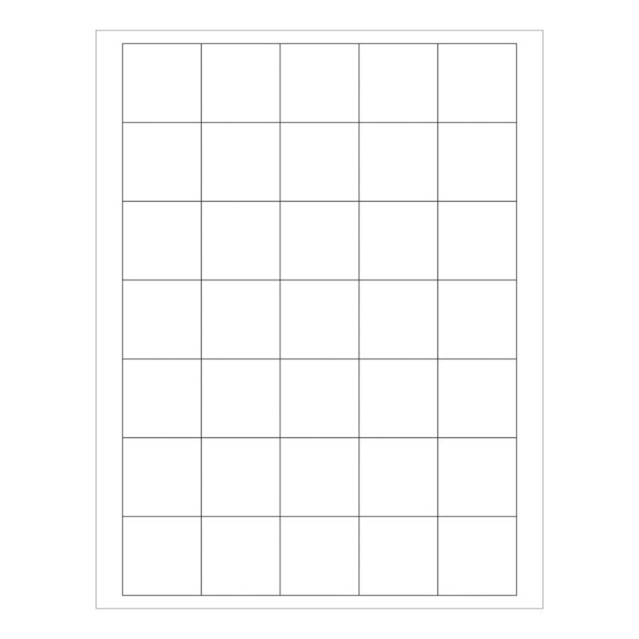 Box Partners Ll272 1.5 x 1.5 in. Removable Rectangle Laser Labels White