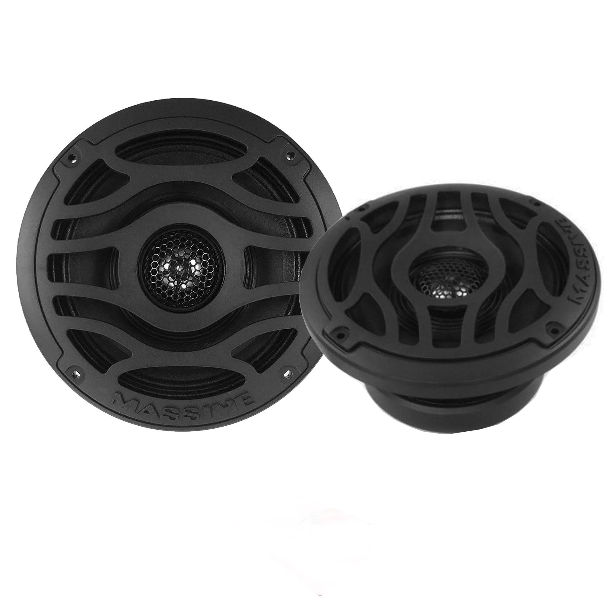 Pair of Massive Audio T65X 6.5x22 480 Watt 4 Ohm 2-Way Marine Coaxial Speakers