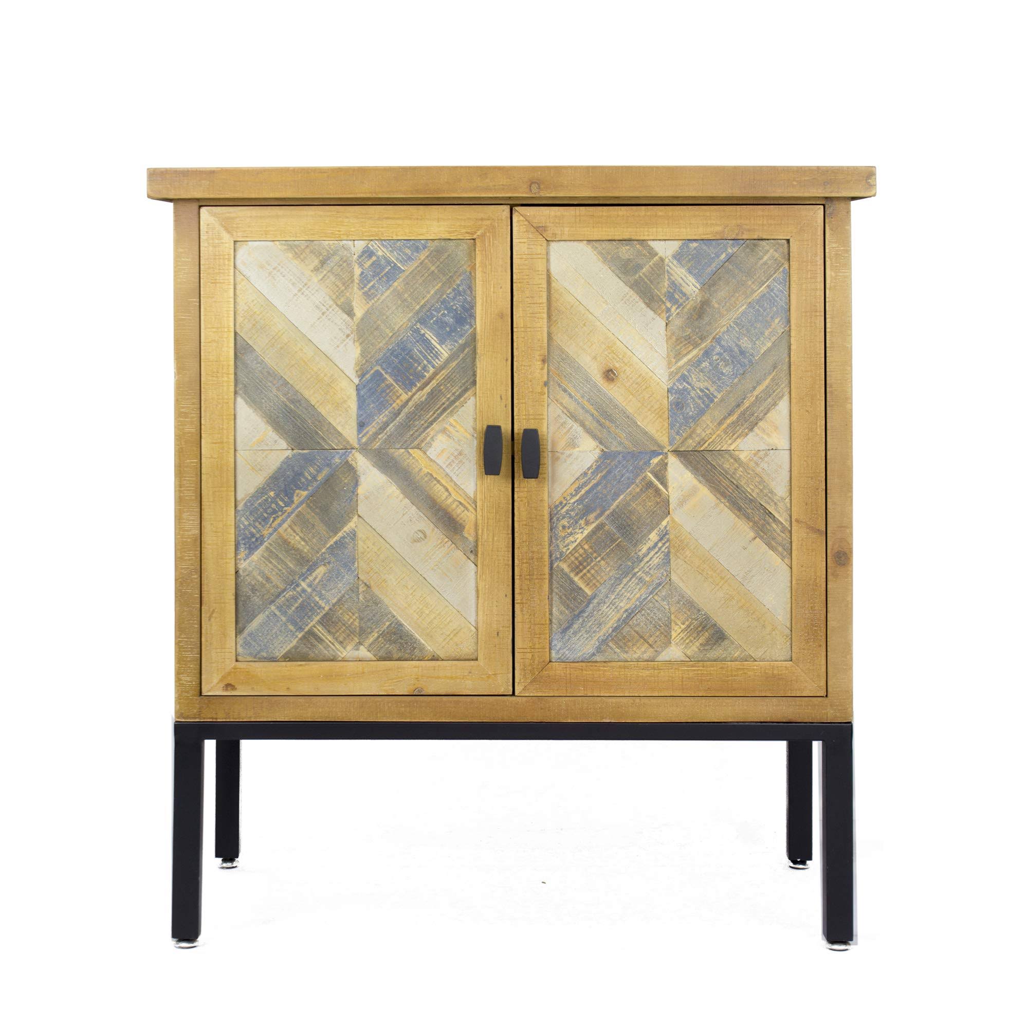 Heather Ann Creations W191402-018 Barnes 2-Door Parquet Sideboard
