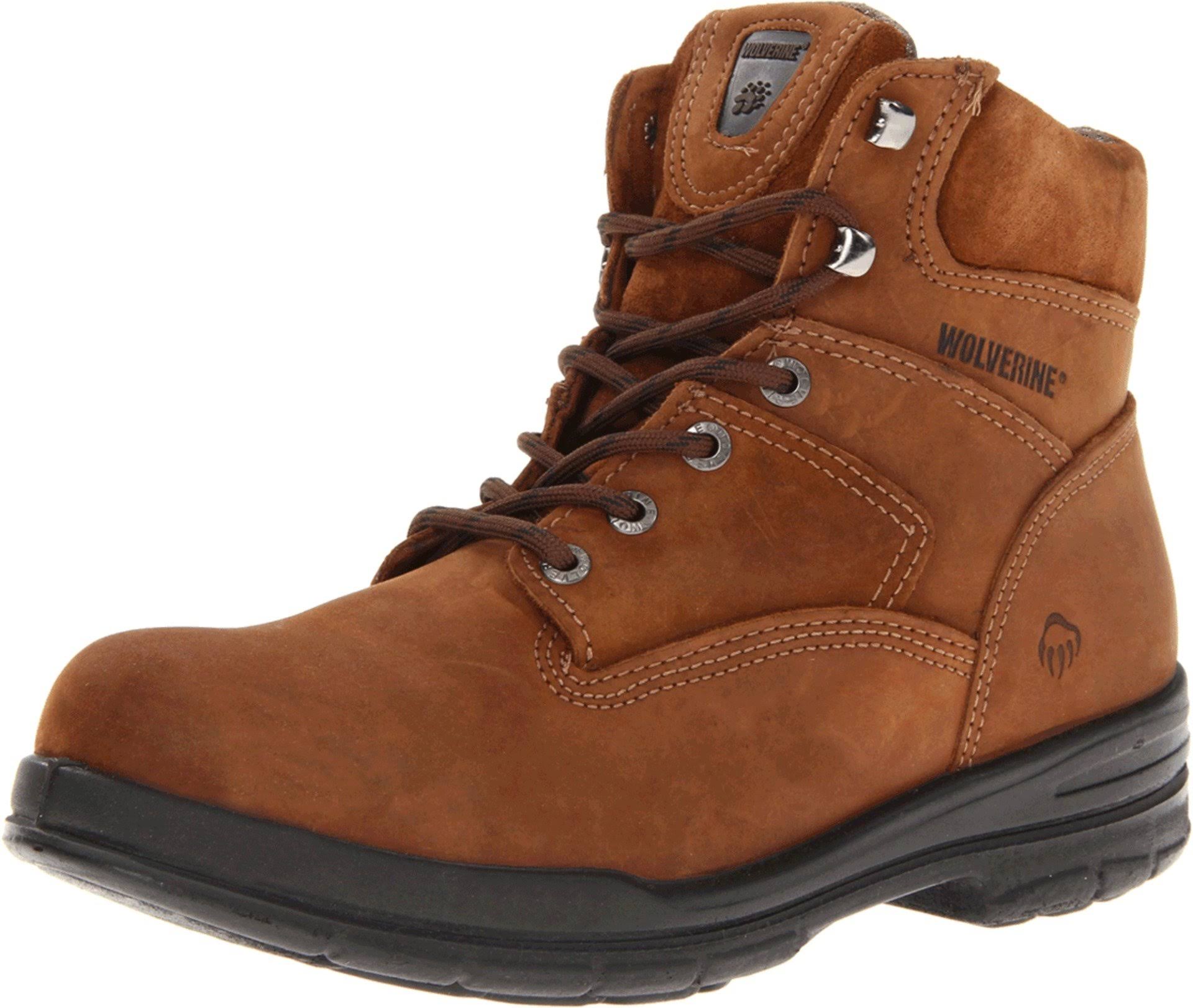 Wolverine Men's Durashocks Slip Resistant Steel-Toe 6x22 Work Boot Brown / 7 / M