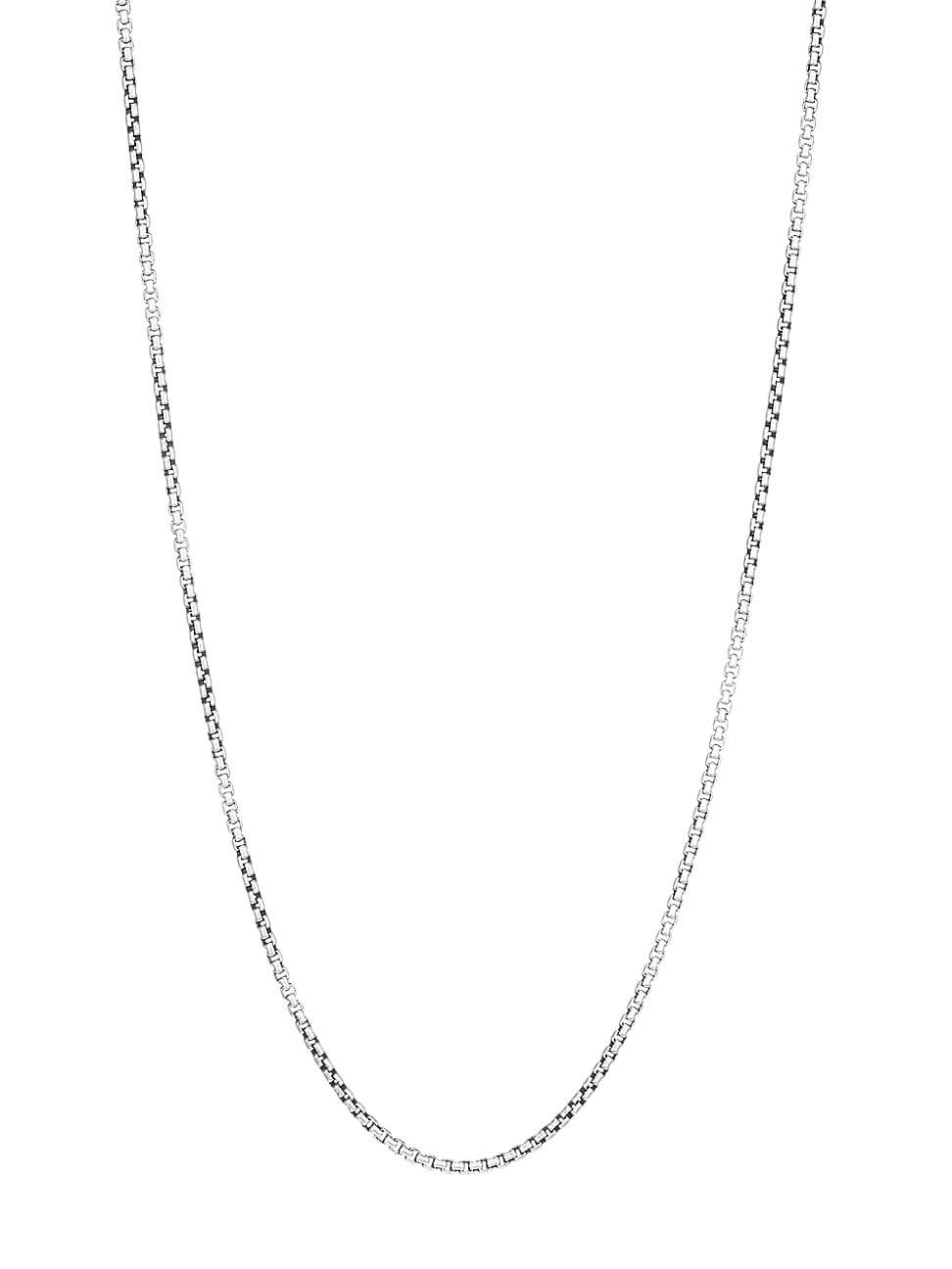 David Yurman Baby Box Chain with Gold, 20x22L Silver Gold