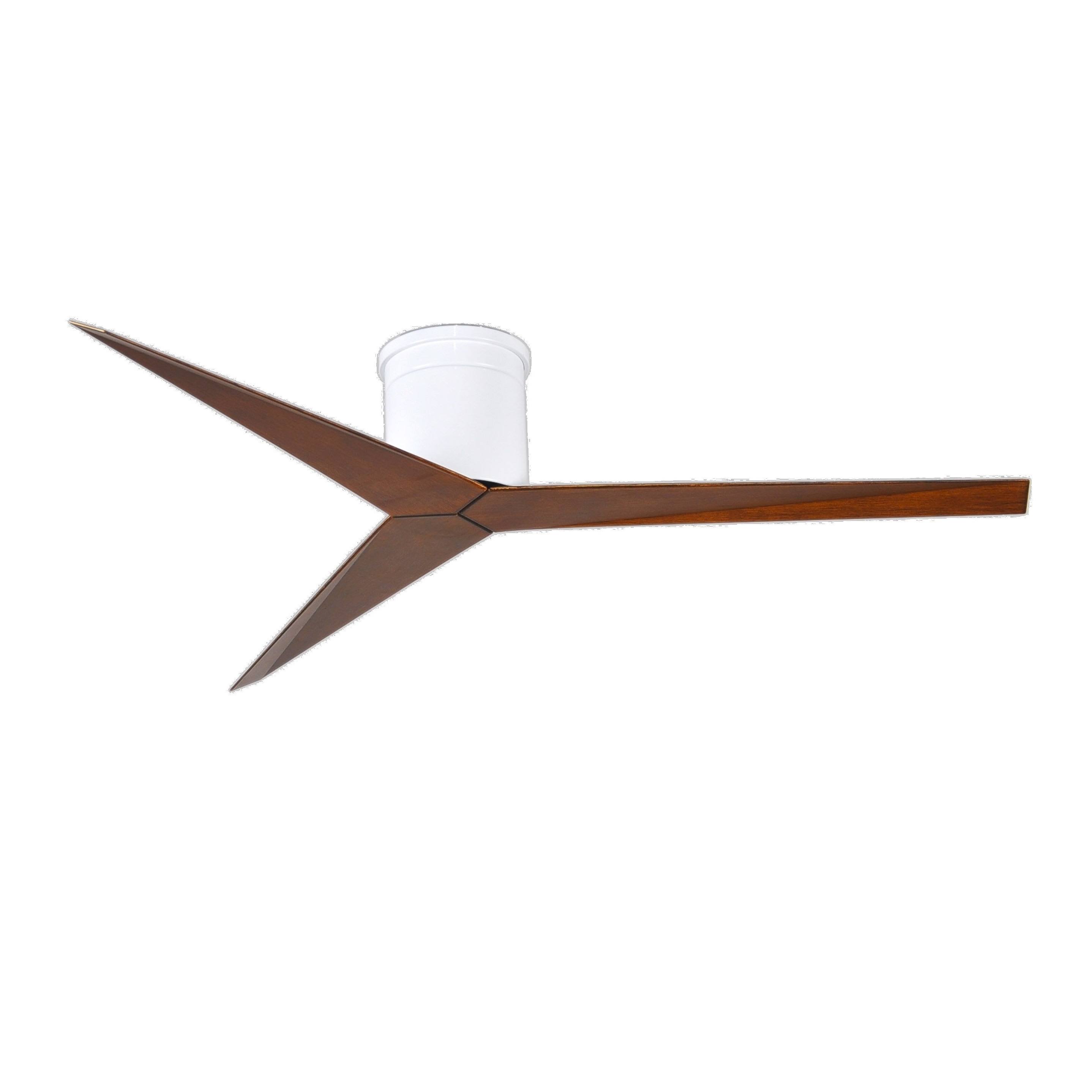 Matthews Fan Company Eliza-H Gloss White u0026 Walnut Tone 56&& Wide Indoor Ceiling Fan