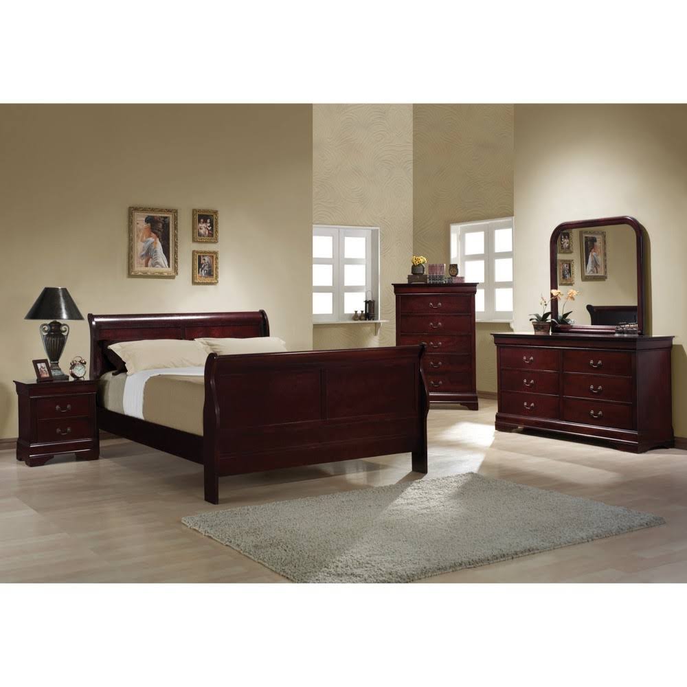 Benzara Wooden Chest with 5 Spacious Drawers and Bracket Feet, Brown