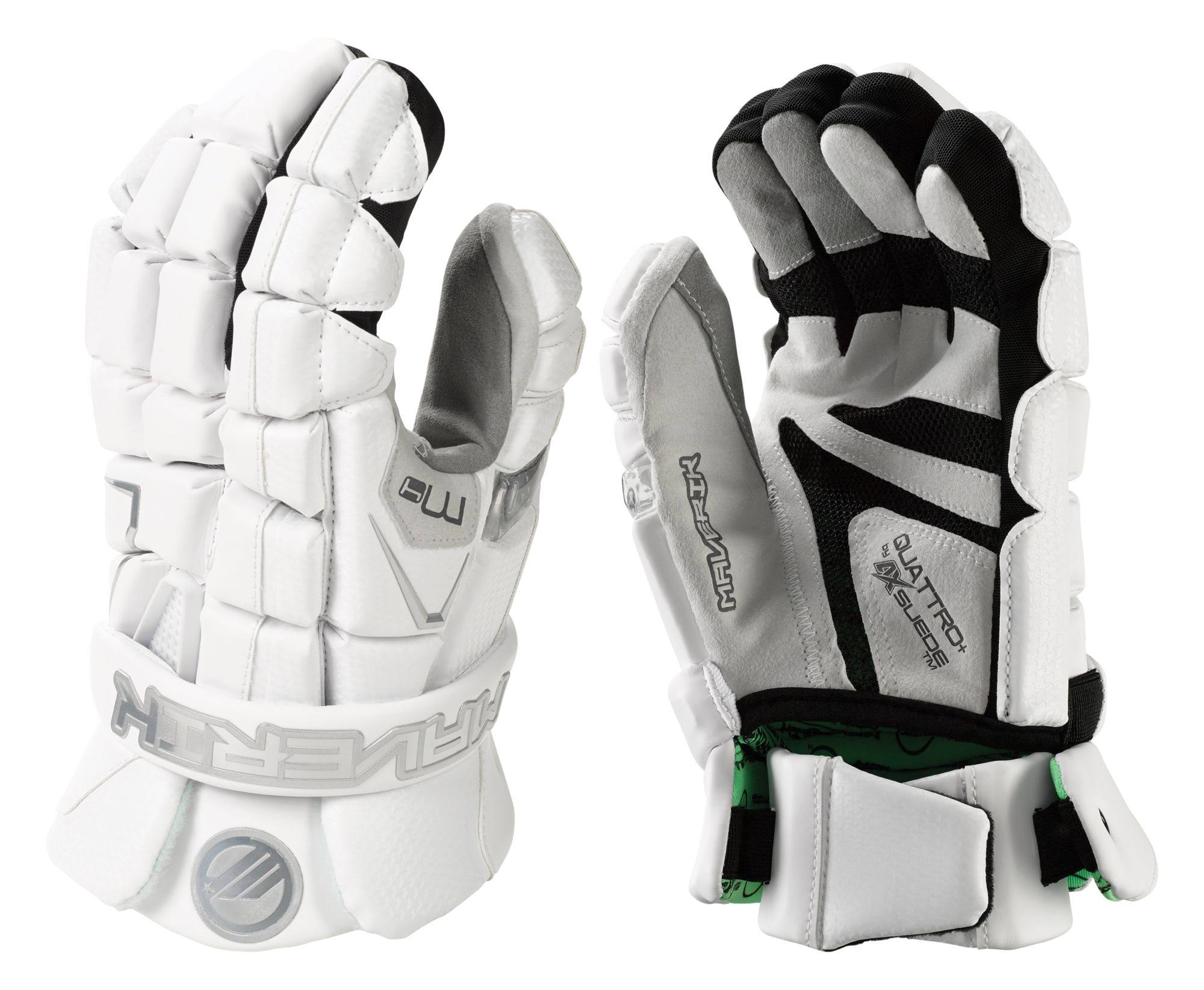 Maverik M4 Lacrosse Gloves White 12 inch