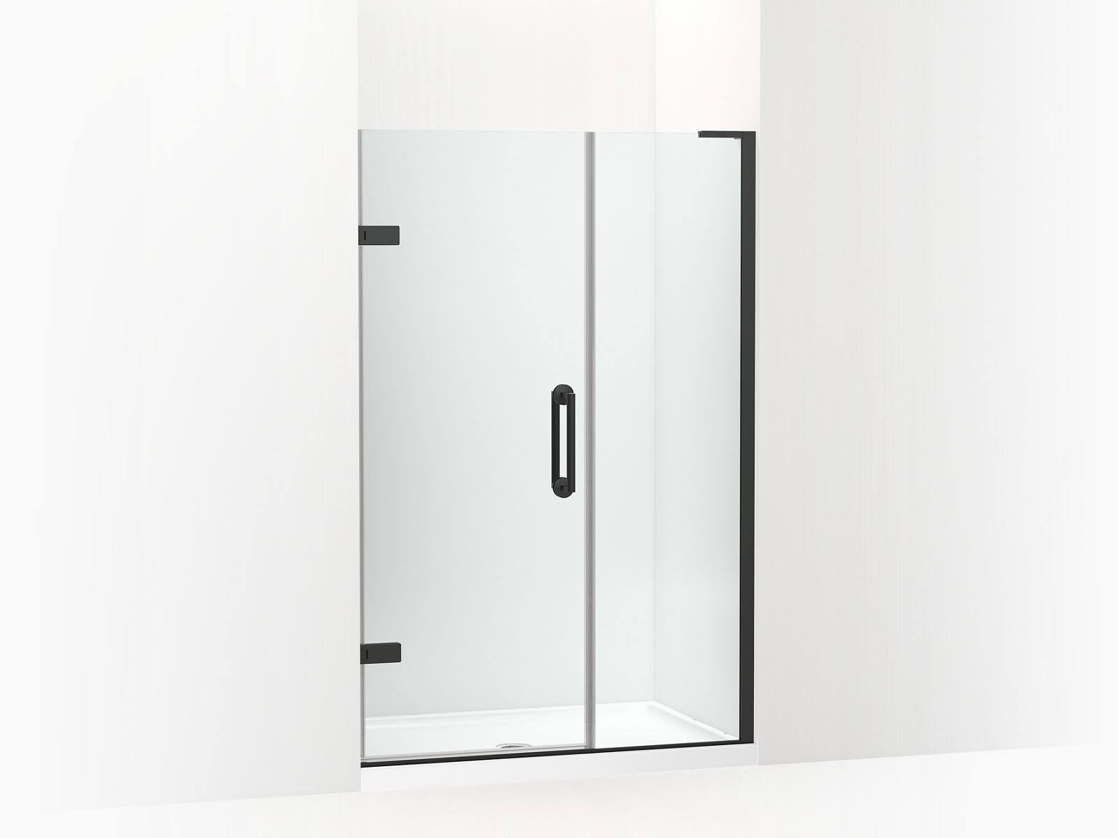 Kohler 27607-10L-BL Components Frameless Pivot Shower DOOR, 71-3/4x22 H x 46 - 46-3/4x22 W, with 3/8x22 Thick Crystal Clear Glas