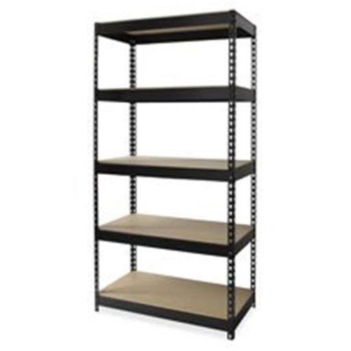 Riveted Steel Shelving 36 in. x 18 in. x 72 in. Black NE127746