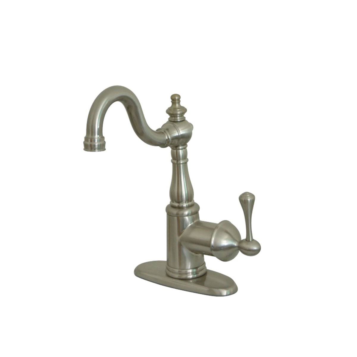 Kingston Brass KS7491BL English Vintage Bar Faucet with Cover PLATE, Polished Chrome