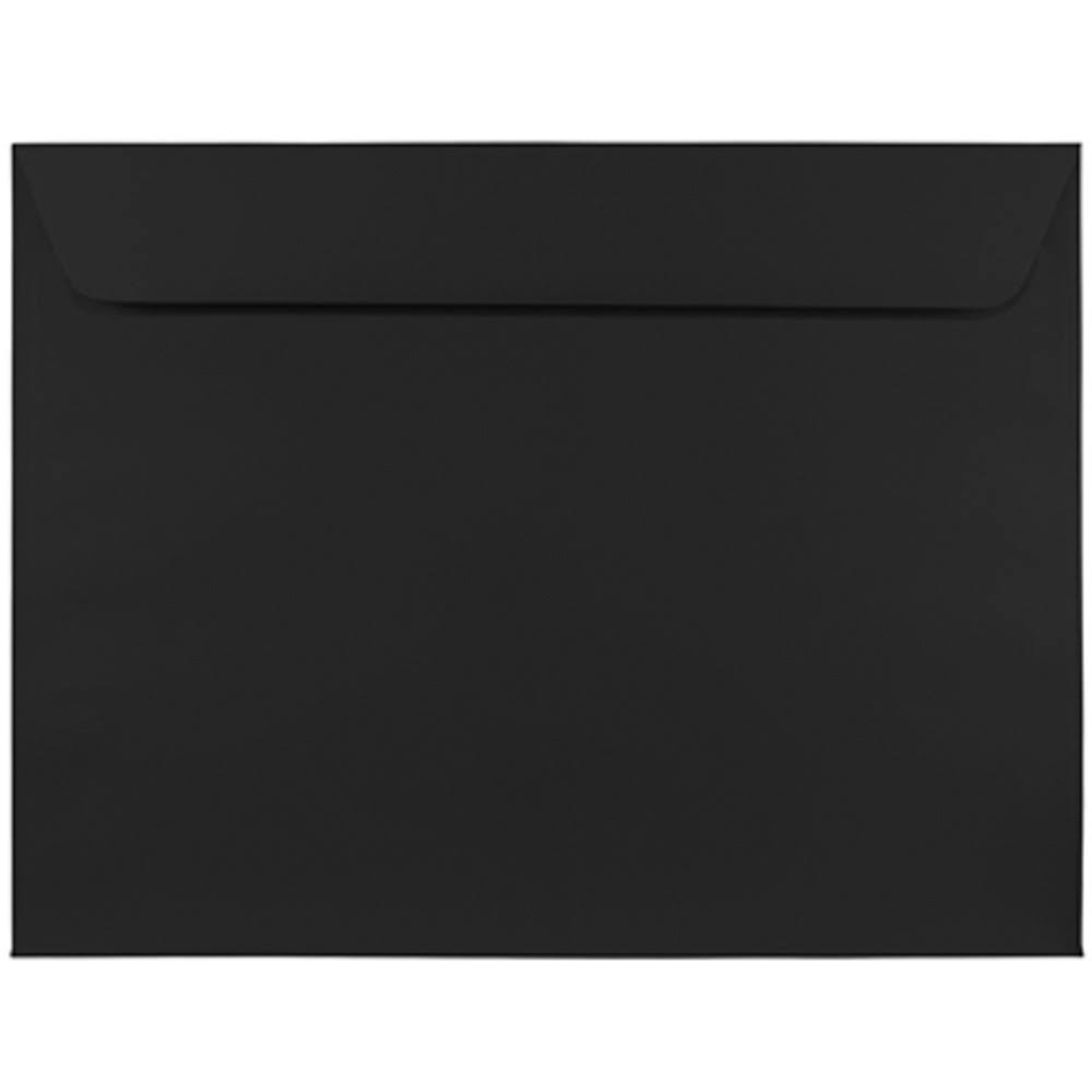 Jam Paper 9 x 12 Booklet Envelopes, Smooth Black, 250/Pack