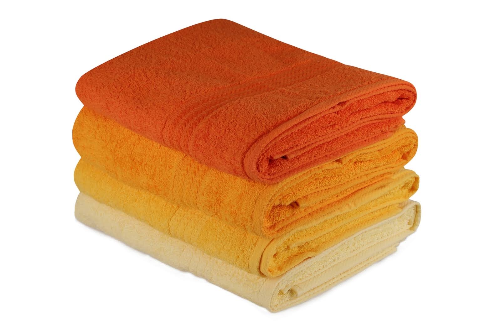 Decorotika 317HBY1416 - 4 Pieces of Bath Towel - Shades of Yellow