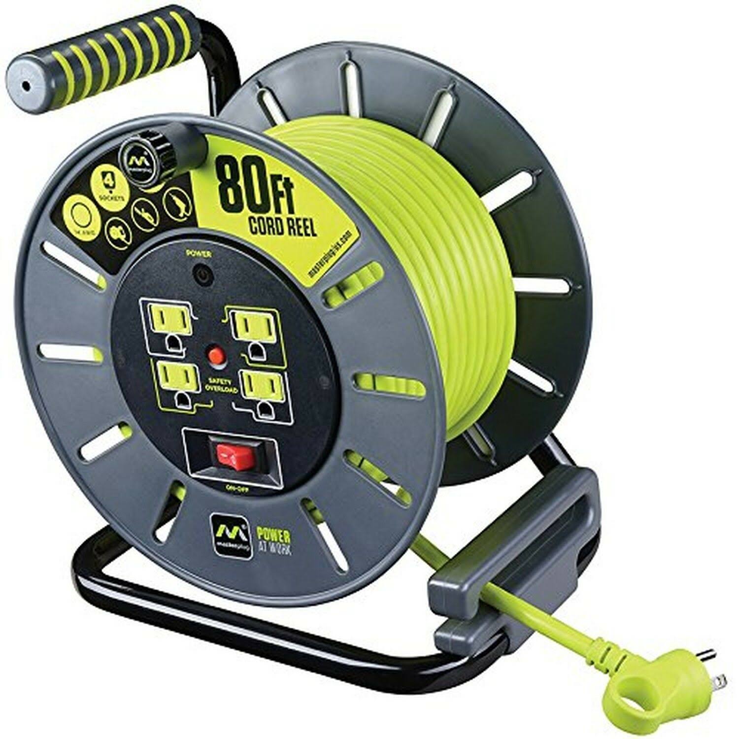 Masterplug 80ft Extension Cord Reel