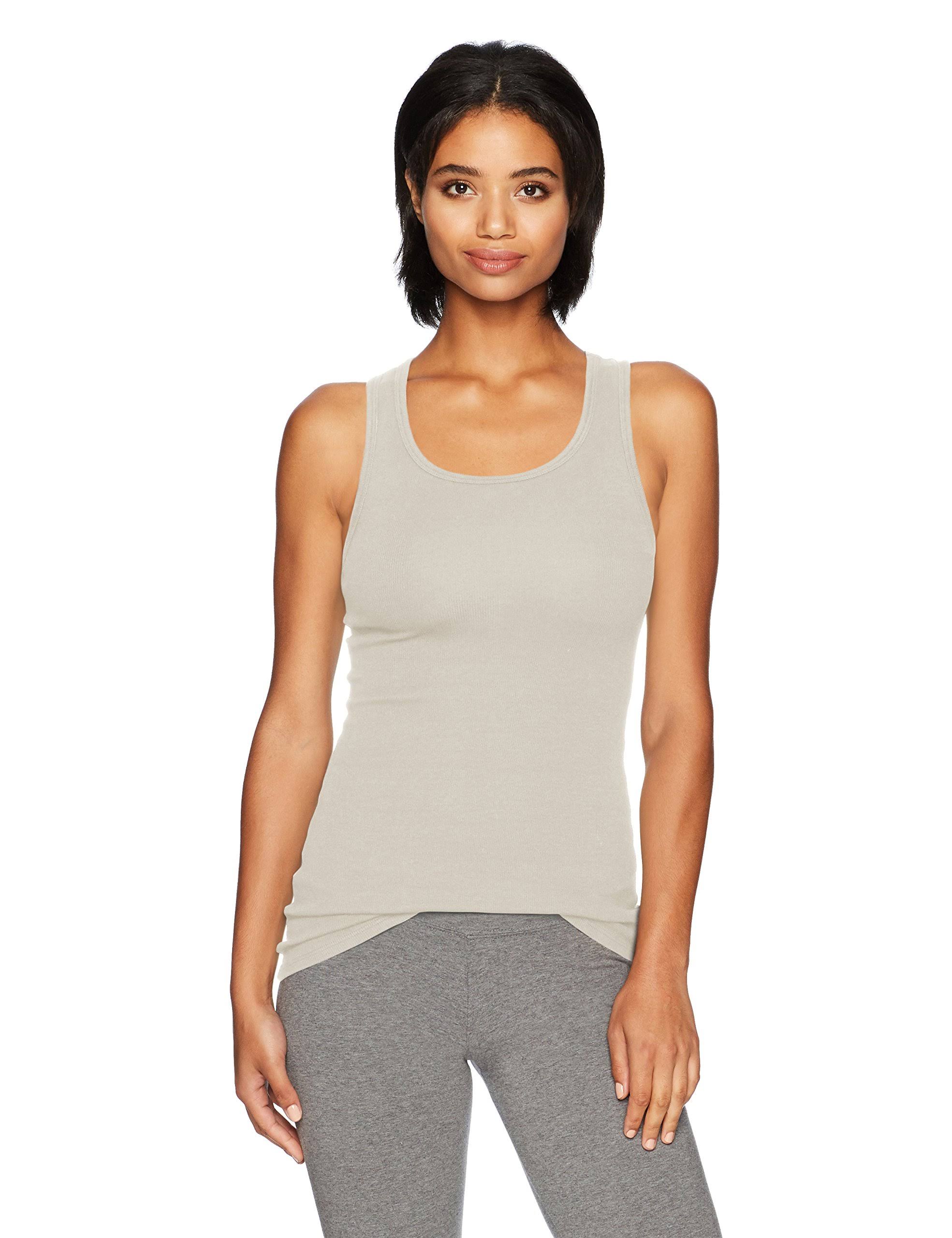 Bra30 Supima Cotton Tummy Tucker Tank, Women's, Size: Large, Beige