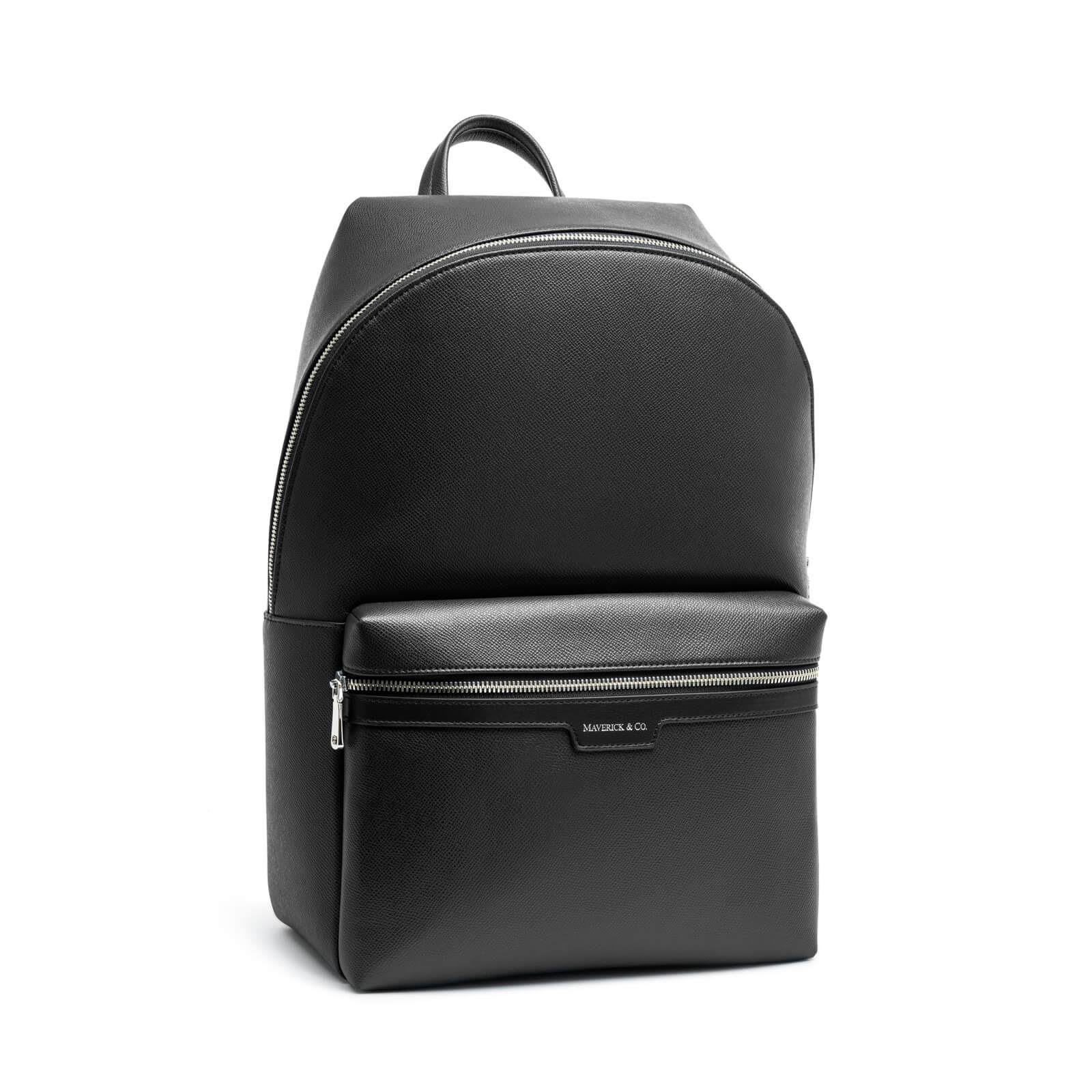 Maverick u0026 Co. - Skyler 13’ Laptop RFID Protected Leather Unisex Business Backpack Black