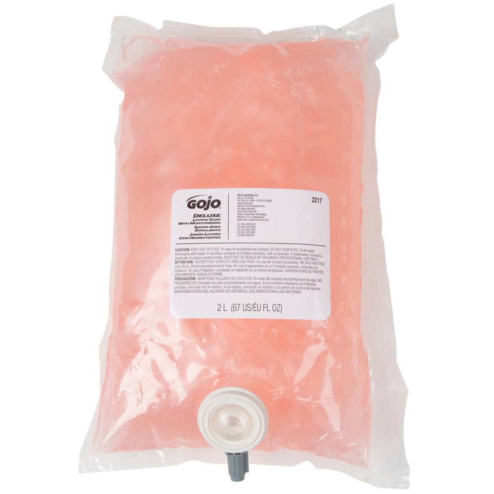 Gojo NXT Deluxe Lotion Soap W-moisturizers, Floral, Pink, 2000ml Refill, 4-carton