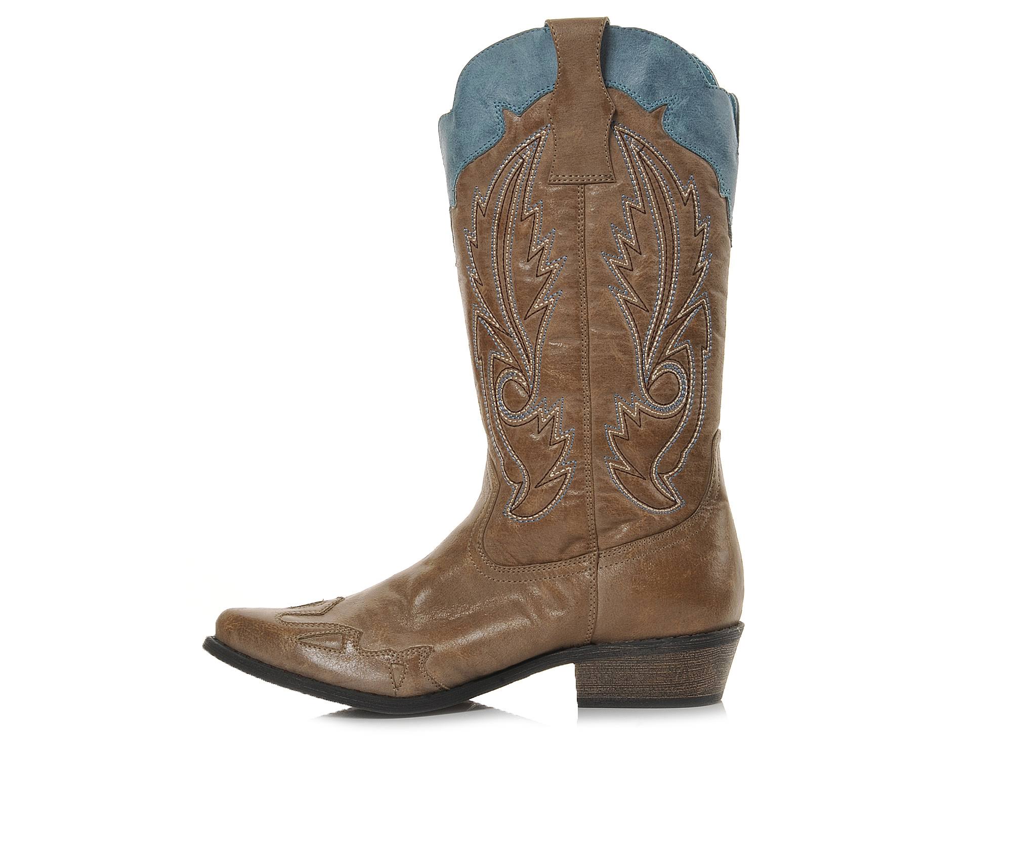 Coconuts Cimmaron Cowboy Boot - Women&s - Tan/Turquoise