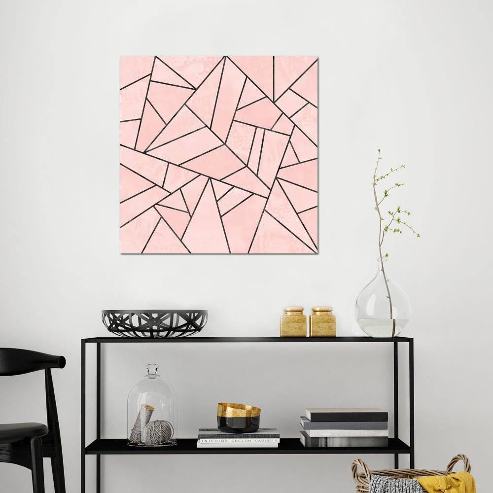 Elisabeth Fredriksson Canvas Art Prints - Rose Stone ( Decorative Elements u003E Patterns u003E Geometric Patterns art)