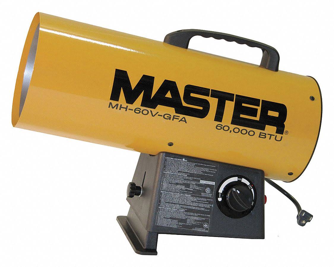 Master Propane Forced Air Torpedo Heater, 60,000 BTU, MH-60V-GFA