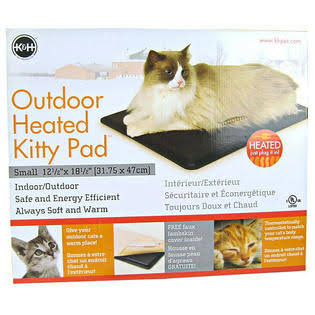 K u0026 H Manufacturing Kitty Pad Extreme Weather Thermo Heated Outdoor Indoor Deluxe Petite Cat Bed