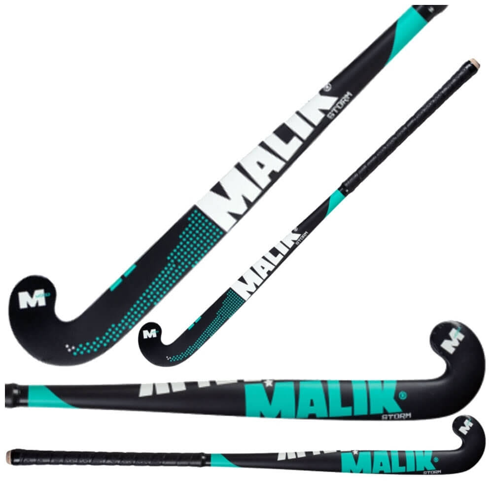 Malik Field Hockey Stick Storm Indoor Wood 35 inch Turquoise Teal