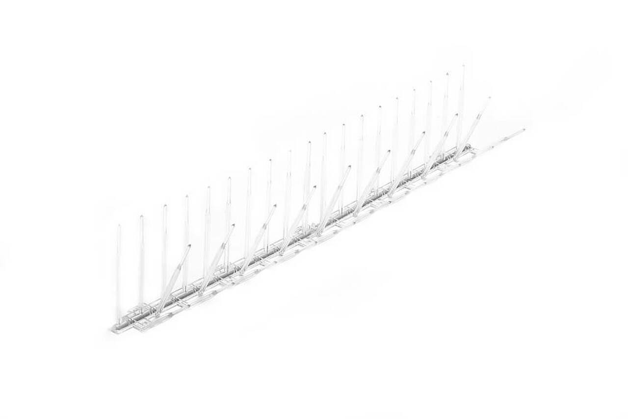 Bird B Gone, Plastic Bird Spikes, 3 in W x 24 ft L, Clear