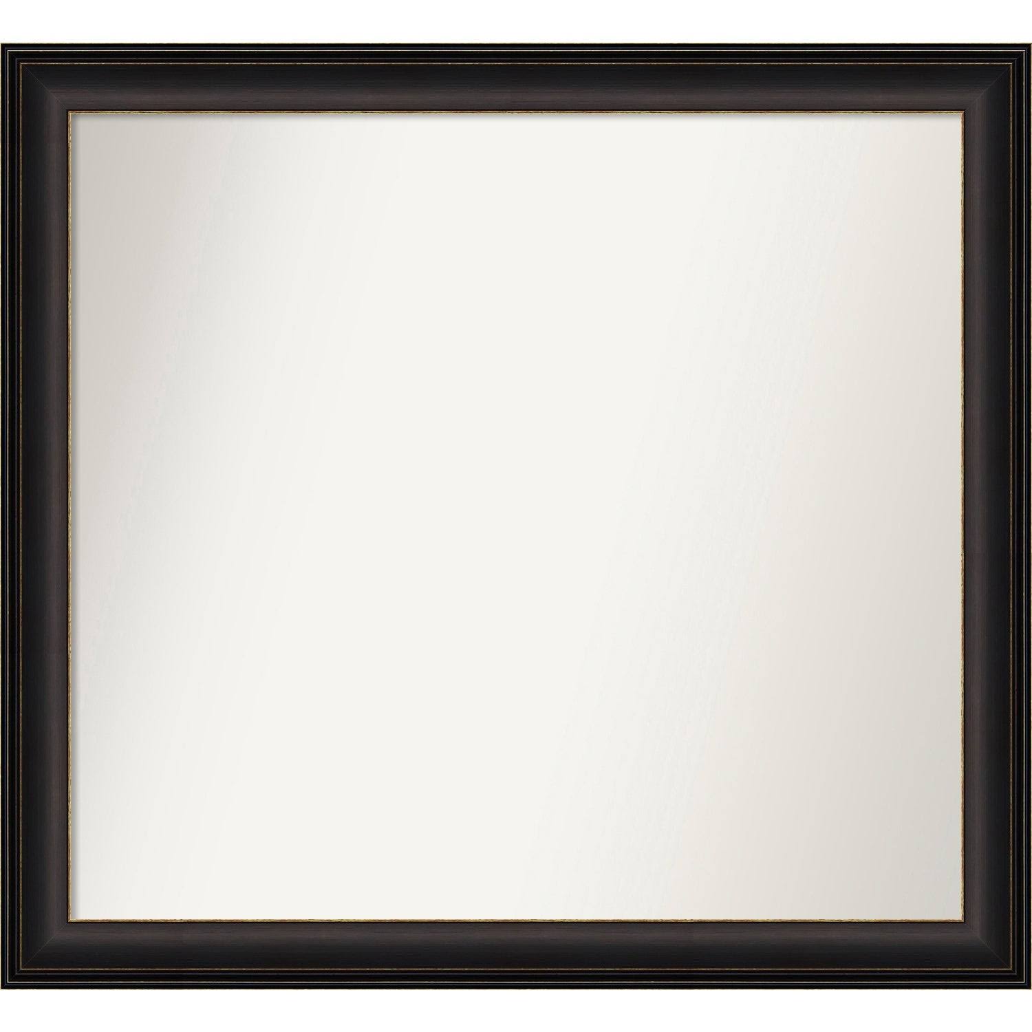 Amanti Art Medium Rectangle Espresso Brown Classic Mirror (33.5 in. H x 36.5 in. W)