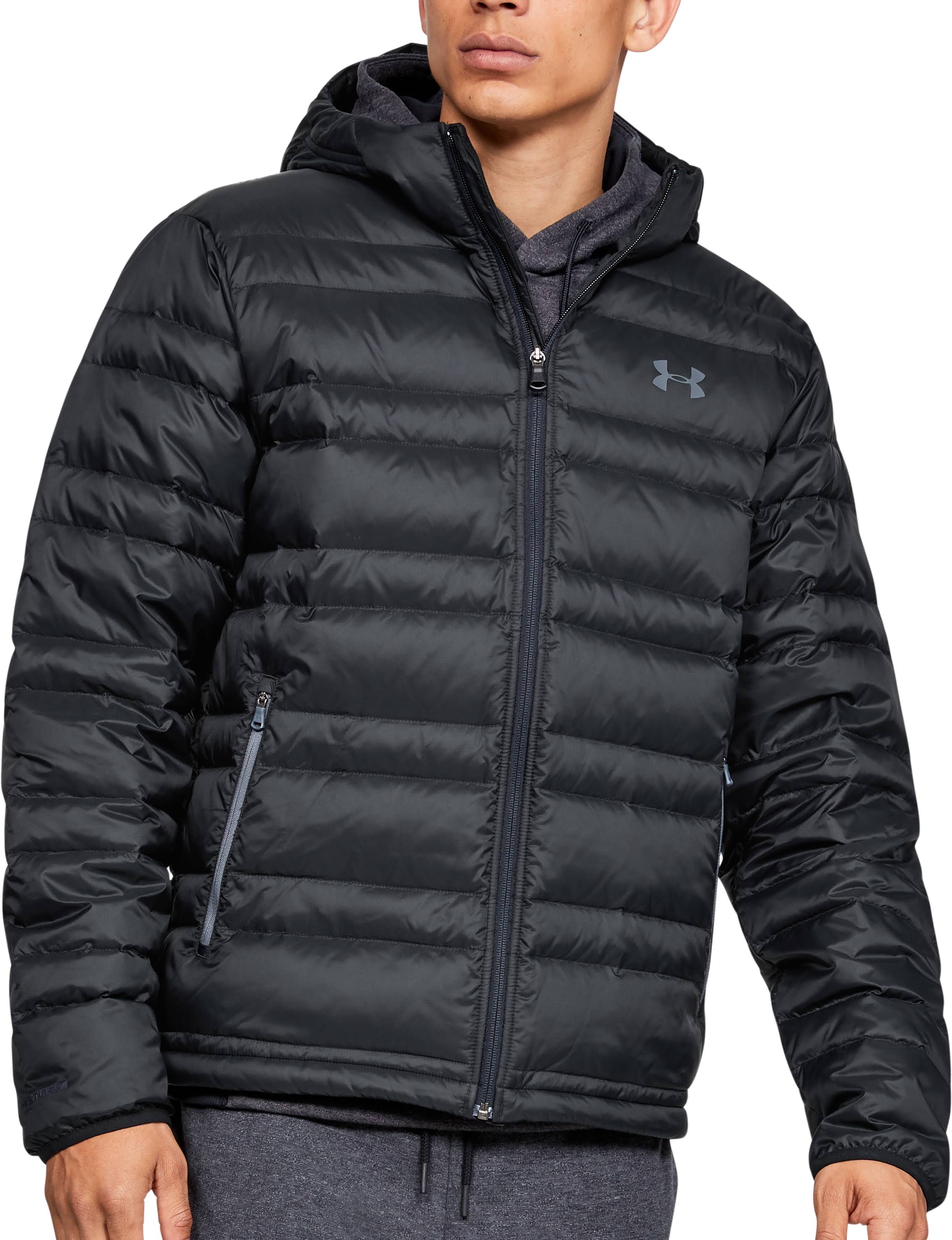 Under Armour Men's Armour Down Hooded Jacket - Black