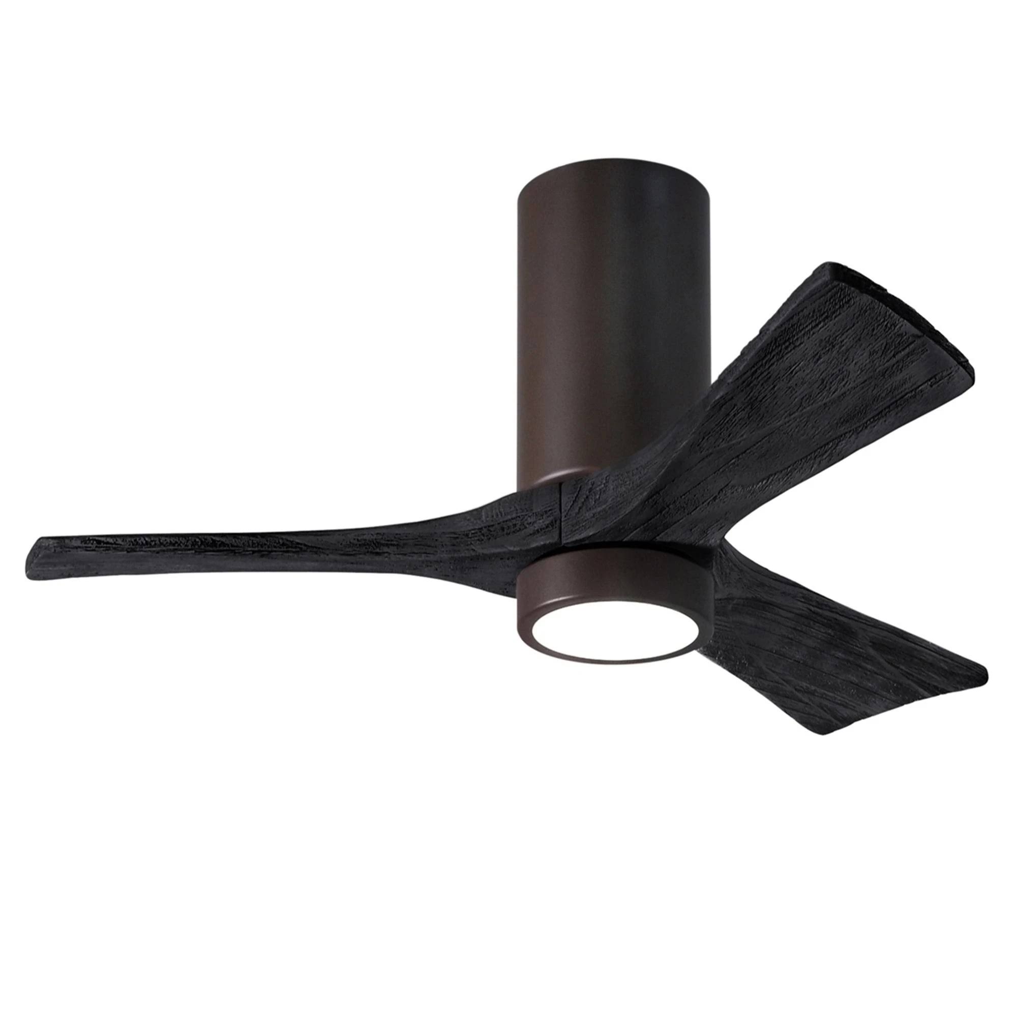 Matthews Fans IR3HLK-TB-BK-42 Irene - Ceiling Fan with Light Kit Matte Black 42 Inches Textured Bronze Finish