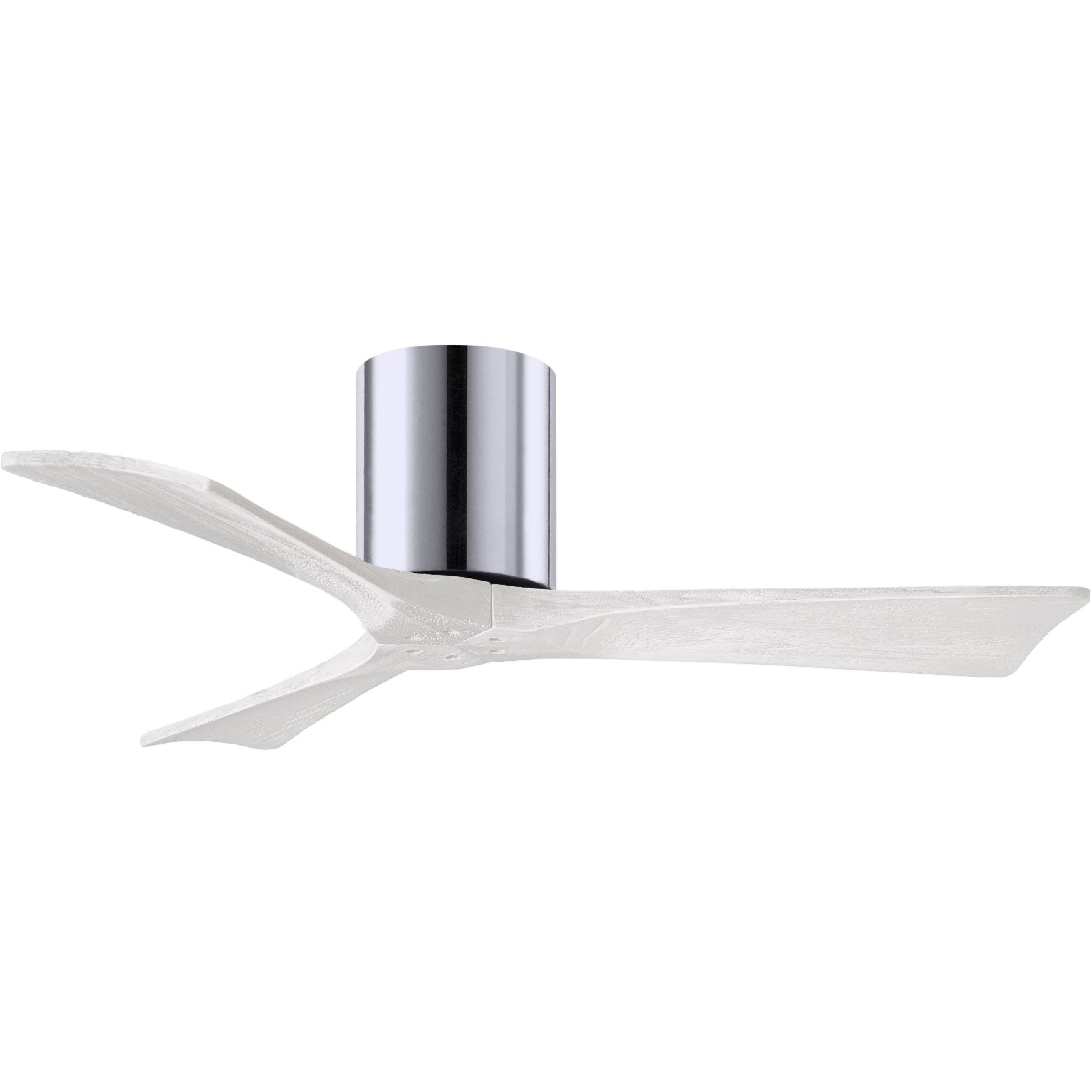 Irene Hugger Ceiling Fan by Matthews Fan Company, Polished Chrome, IR3H-CR-MWH-42