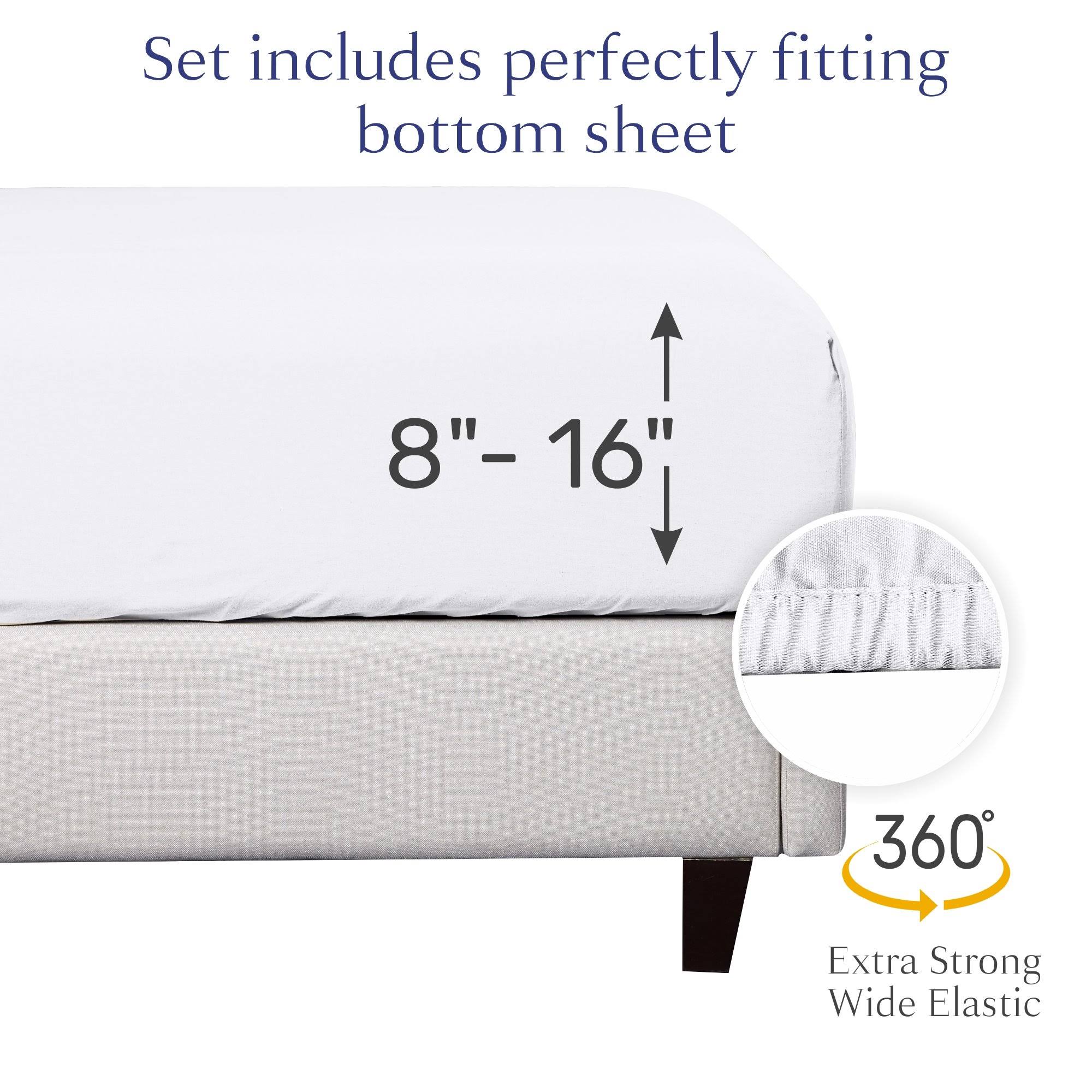 California Design Den Ultra Luxe Smooth Sateen Sheet Set Split King / Ivory / Sheet Set - 100% Sateen Cotton - 1000 Thread Count