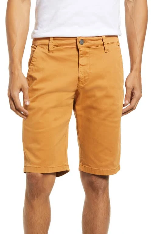 Mavi Jeans Men&s Jacob Slim Fit Flat Front Chino Shorts - Yellow - 38