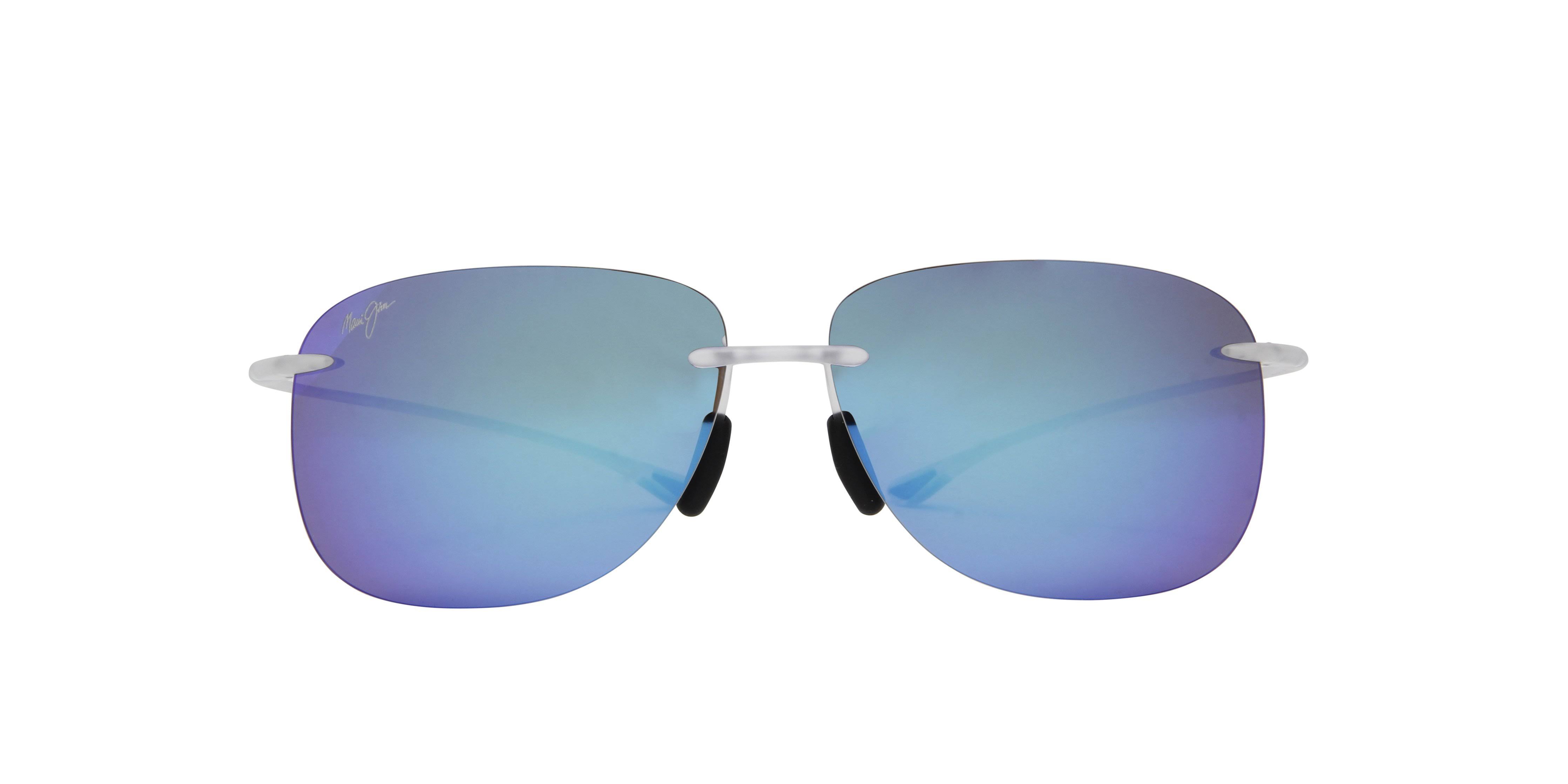 Maui Jim Hikina Sunglasses Matte Crystal / Blue Hawaii