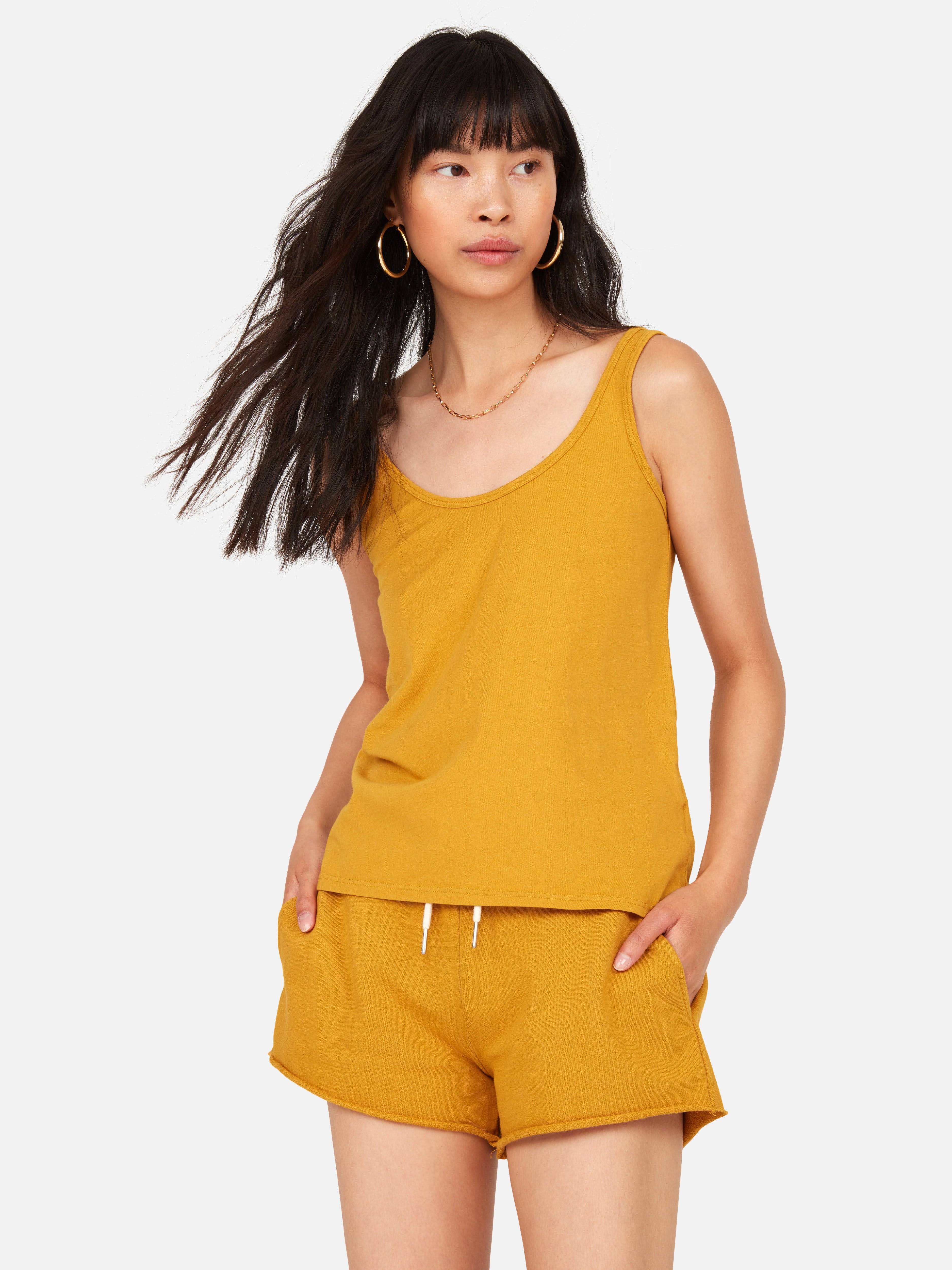Organic Cotton Layering Tank Turmeric / M