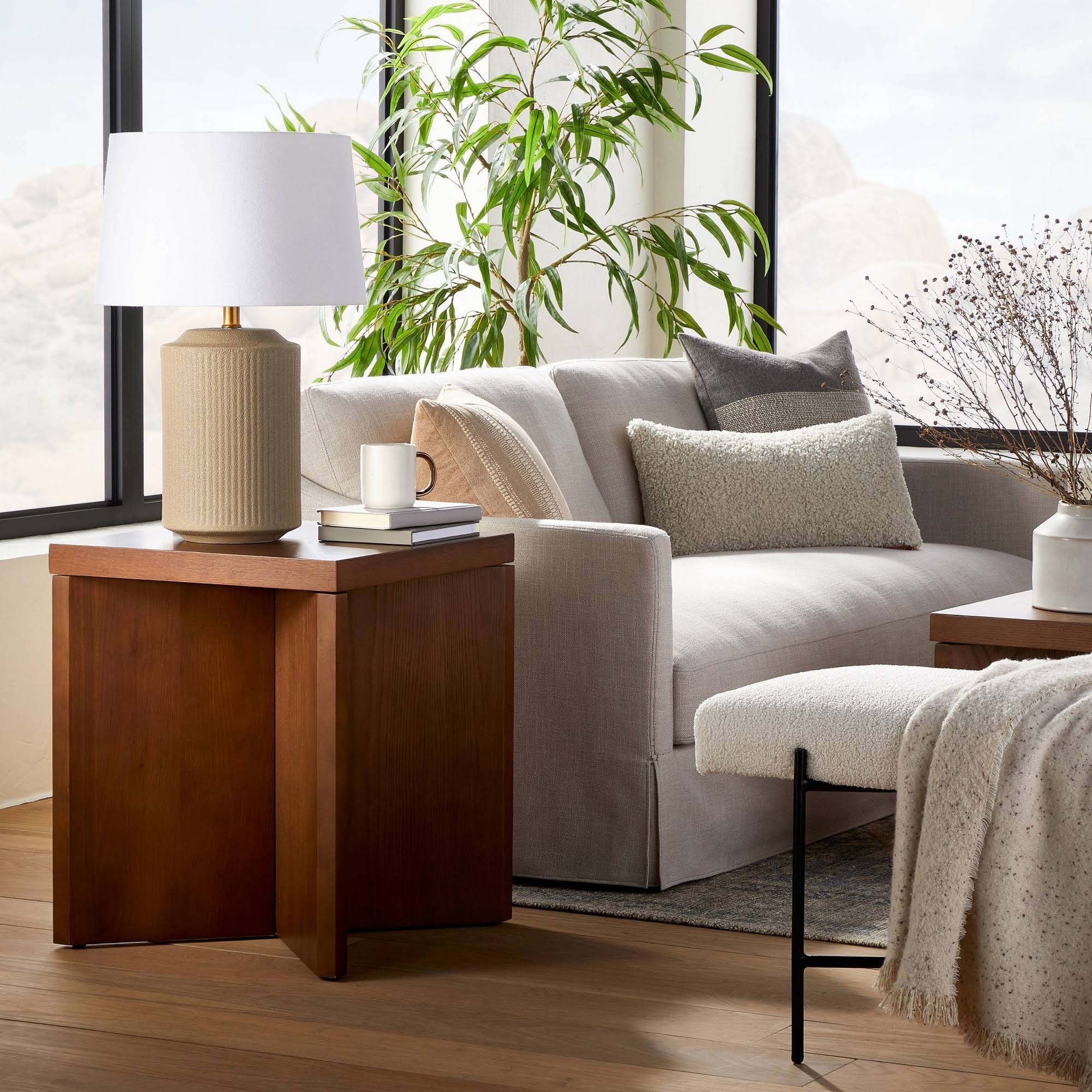 Threshold Designed w/STUDIO McGee River Heights Square Wooden Accent Table Brown - Threshold Designed with Studio McGee