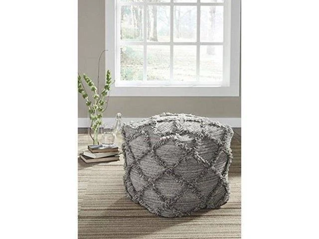 Ashley Furniture A1000388 Adelphie Pouf Natural/Gray New