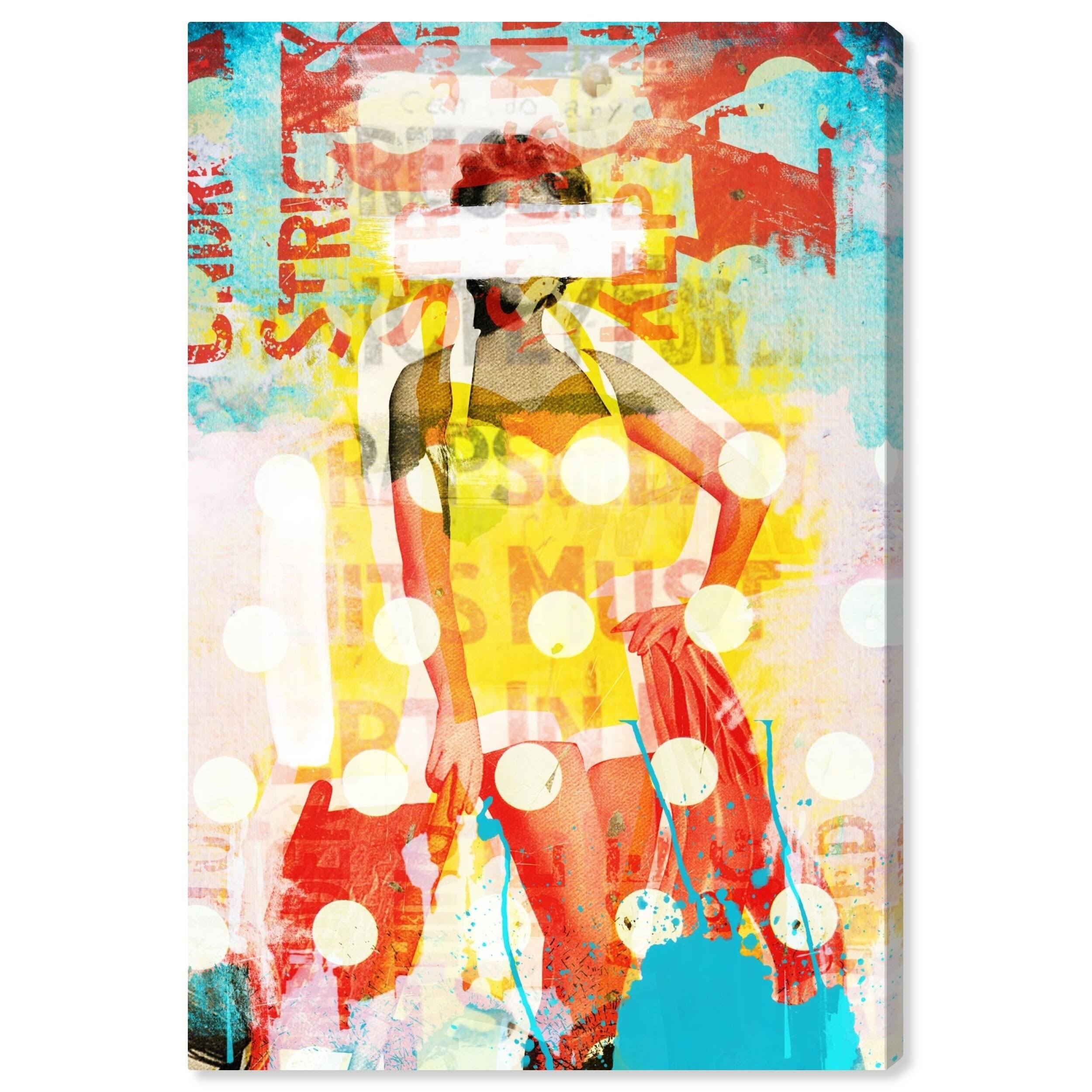 Oliver Gal &Beach Beauty Vertical& Advertising Wall Art Canvas Print - Yellow, Red (20 x 30)