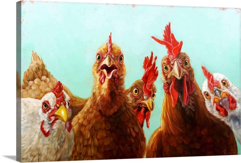 Chicken for Dinner | Canvas Wall Art | 24x16 | Great Big Canvas