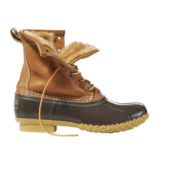 Women's L.L.Bean 8x22 Bean Boot, Size 7 M - Beige